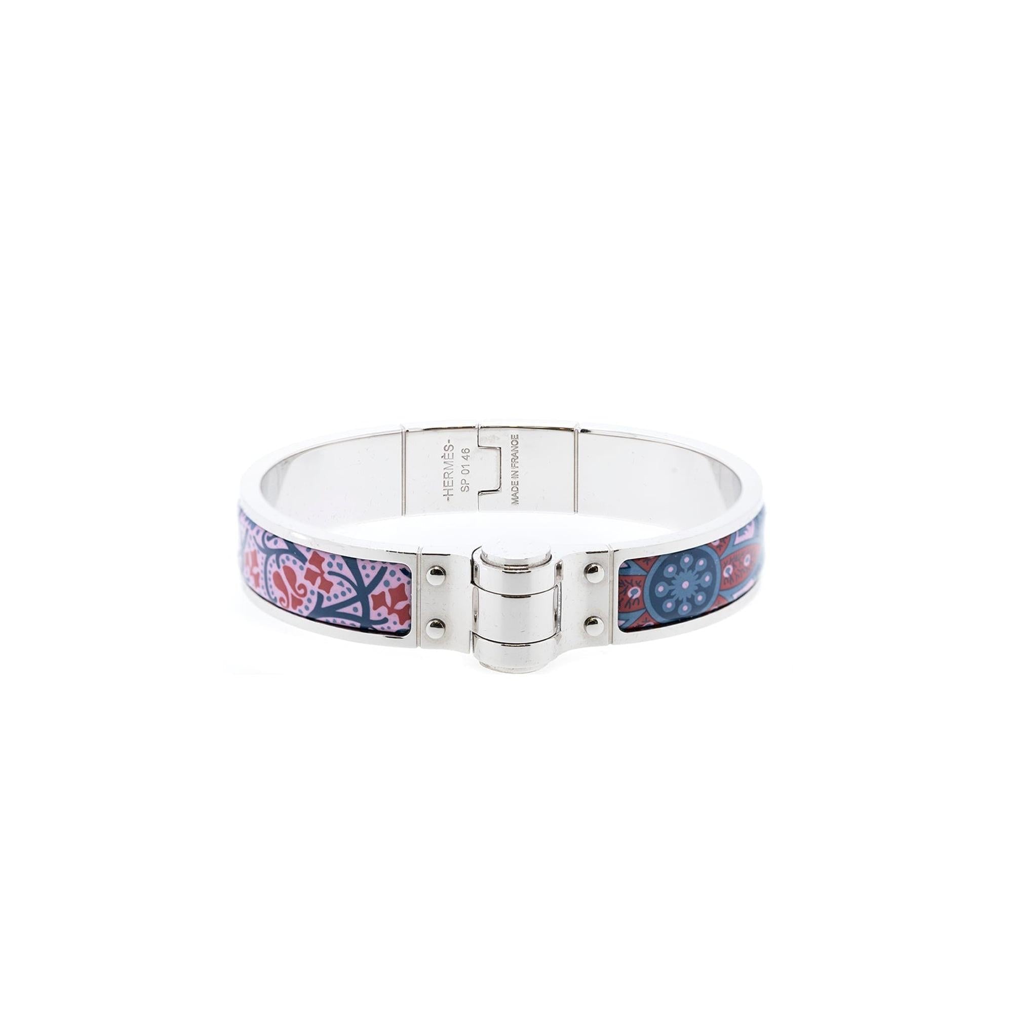 Hermes Hinged Enamel Bracelet
