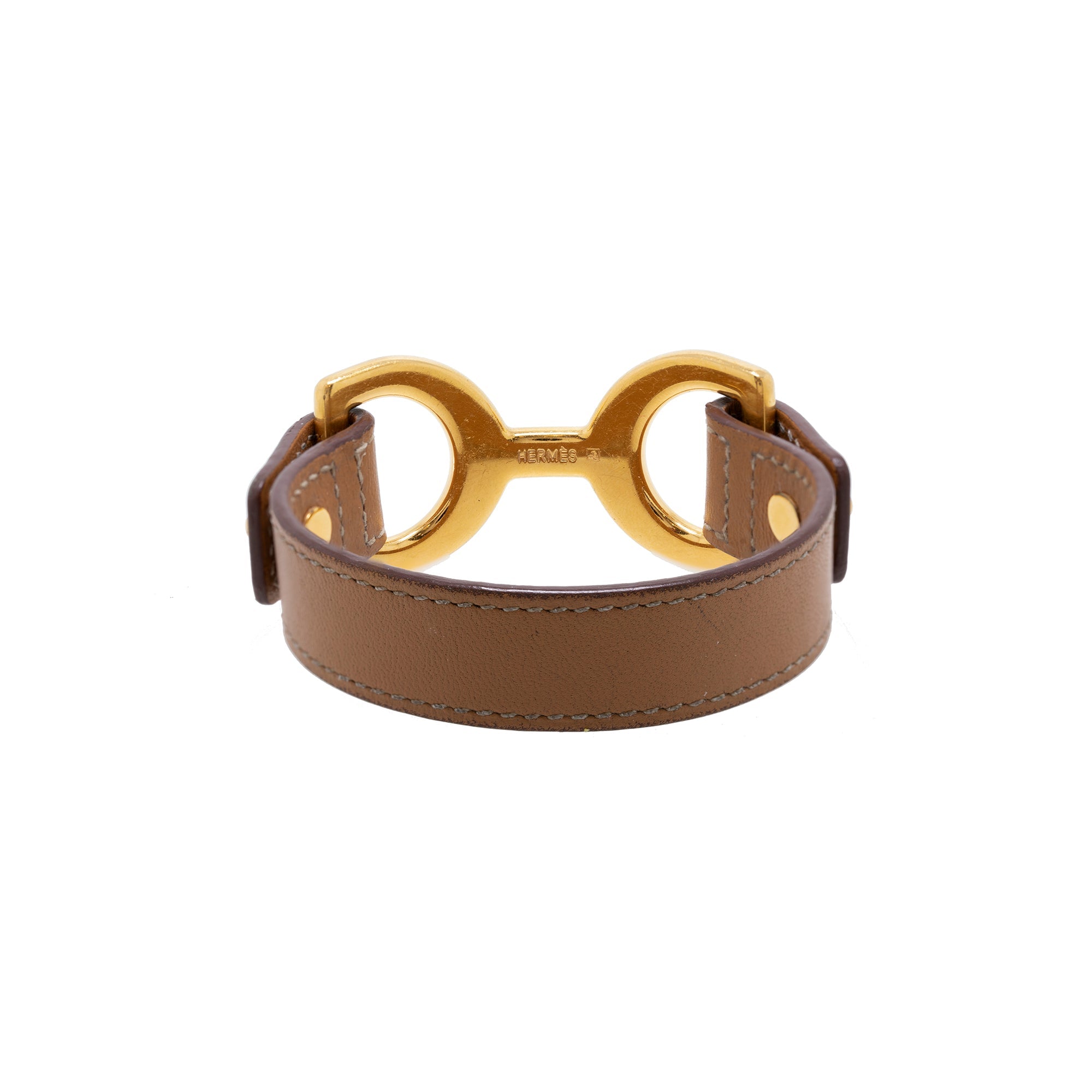 Hermes Leather Pavane Wrap Bracelet