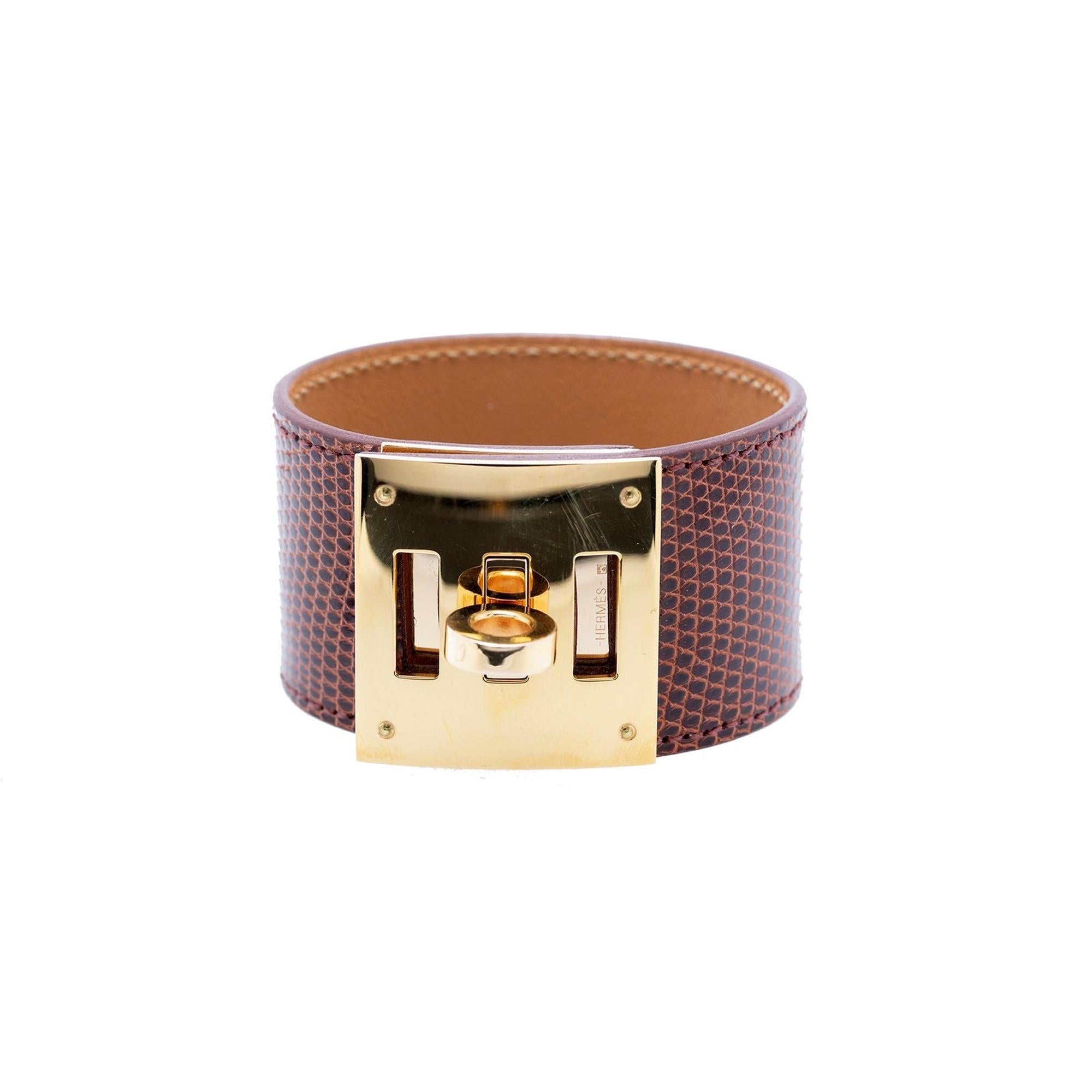 Hermes Lizard Kelly Dog Bracelet w/ Box