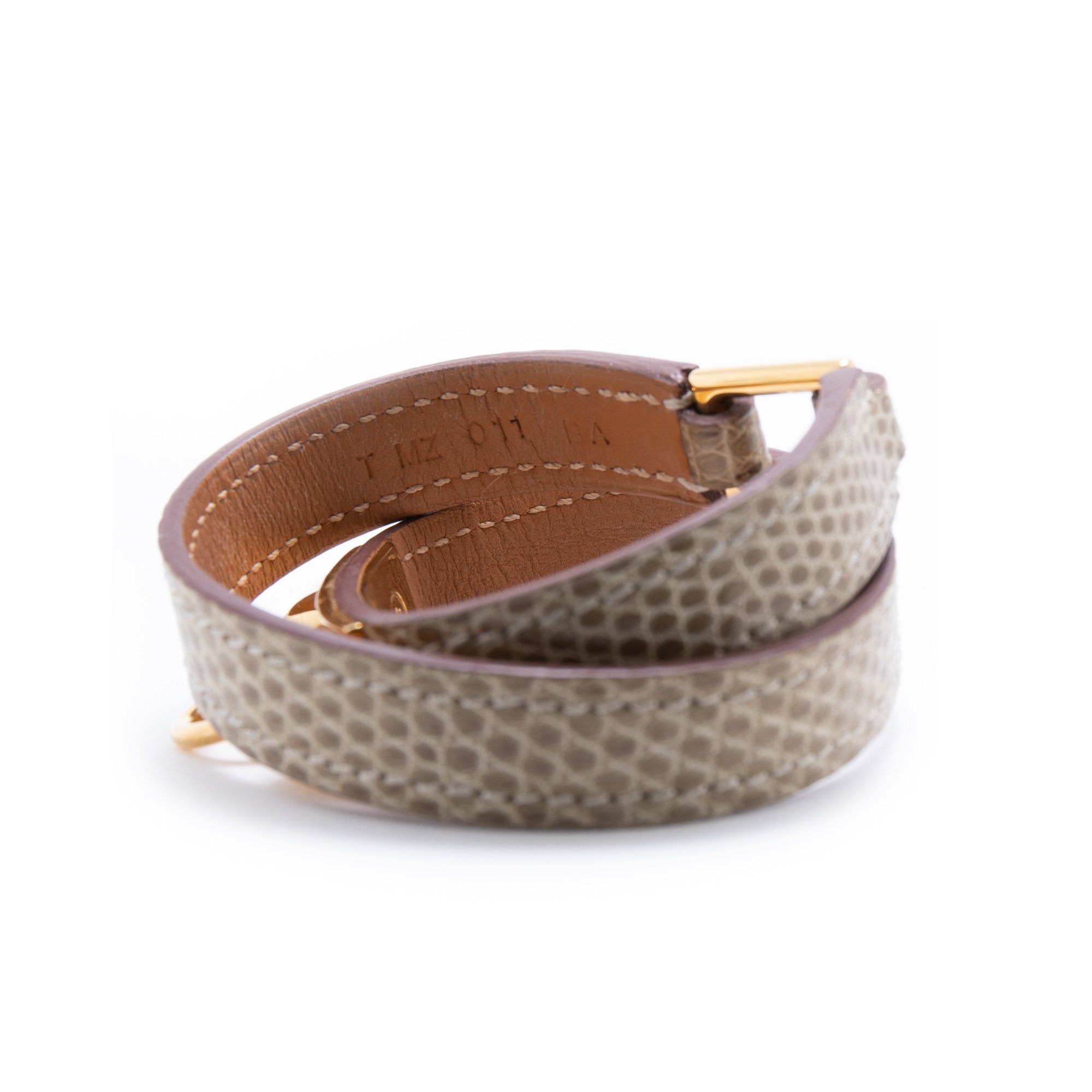 Hermes Lizard Rivale Double Tour Bracelet