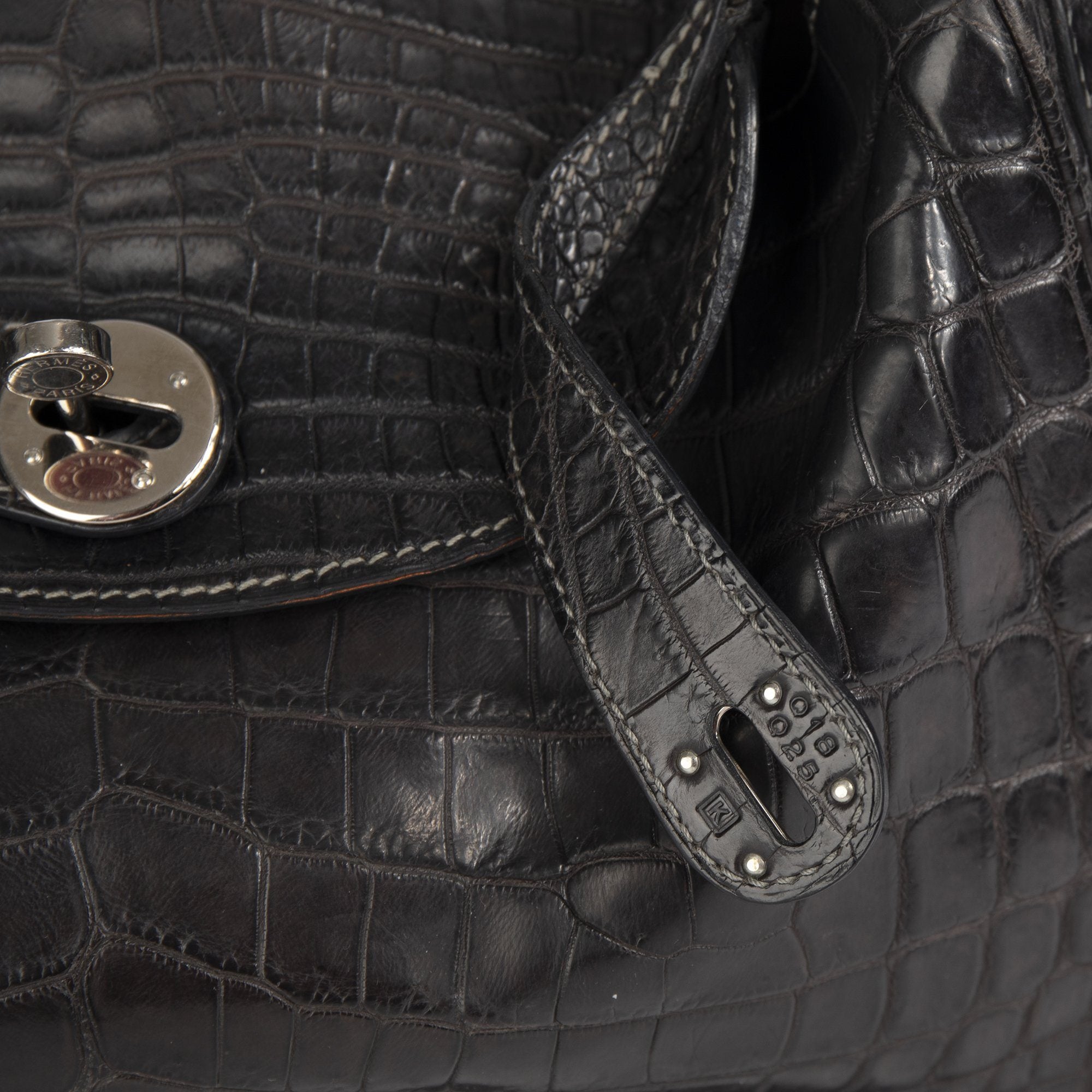 Hermes Matte Niloticus Crocodile Lindy 30