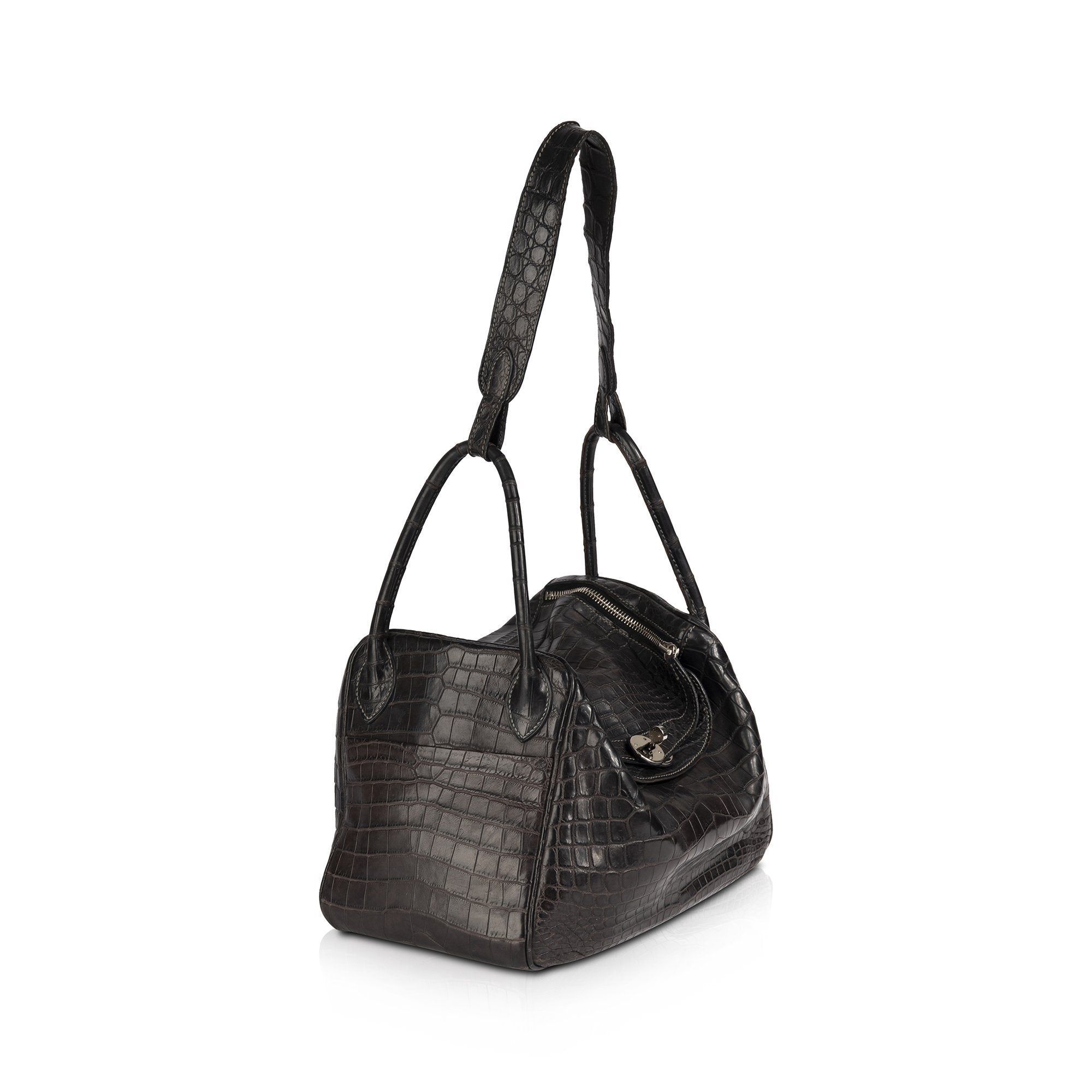 Hermes Matte Niloticus Crocodile Lindy 30