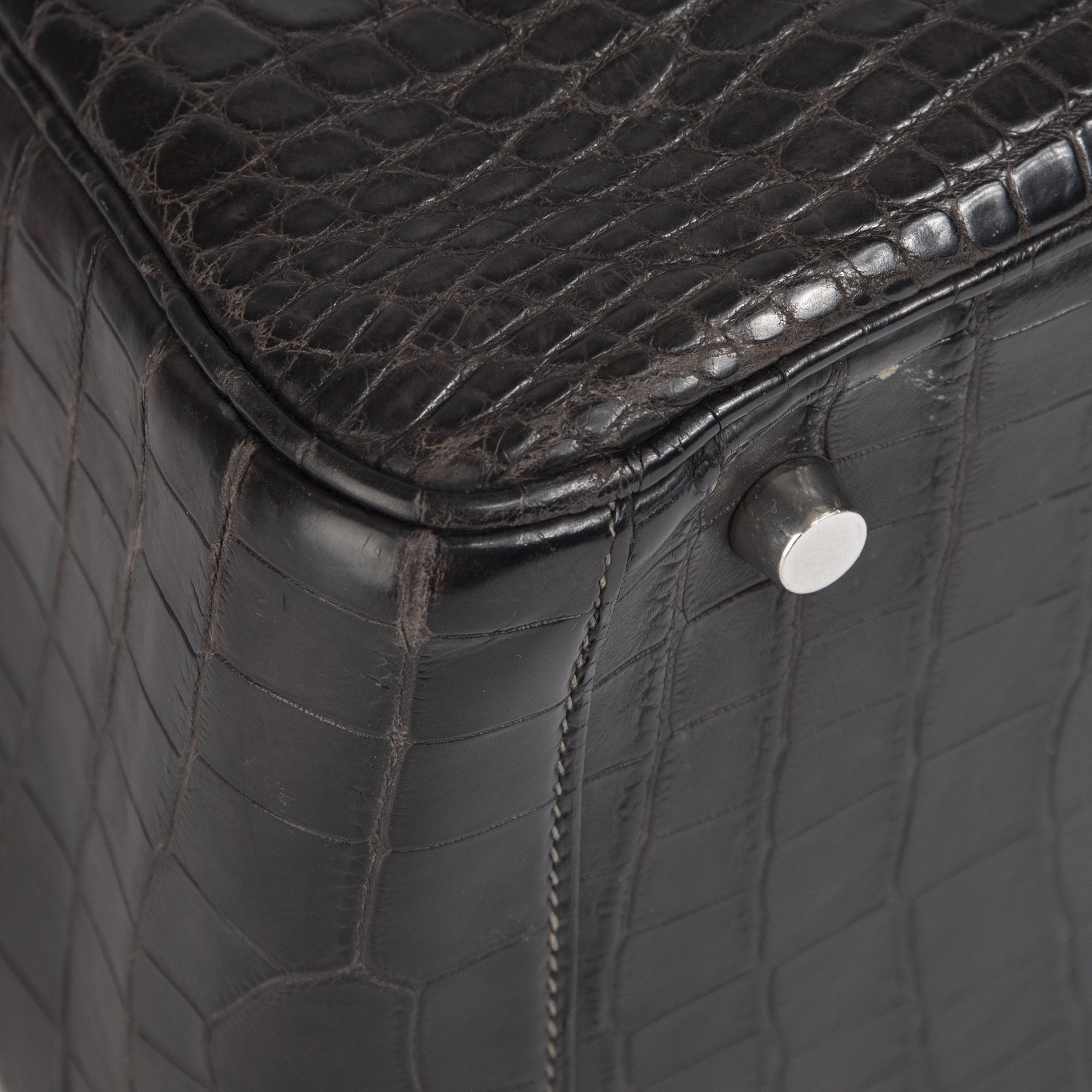 Hermes Matte Niloticus Crocodile Lindy 30