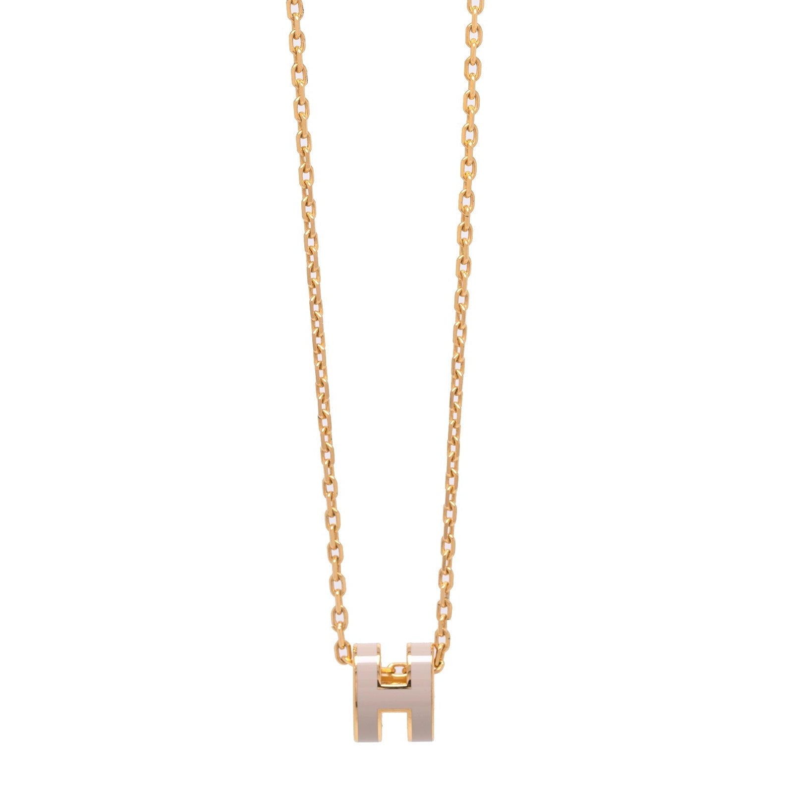 Hermes Mini Pop H Pendant Marron Glace in Lacquered Metal with Rose  Gold-tone - US