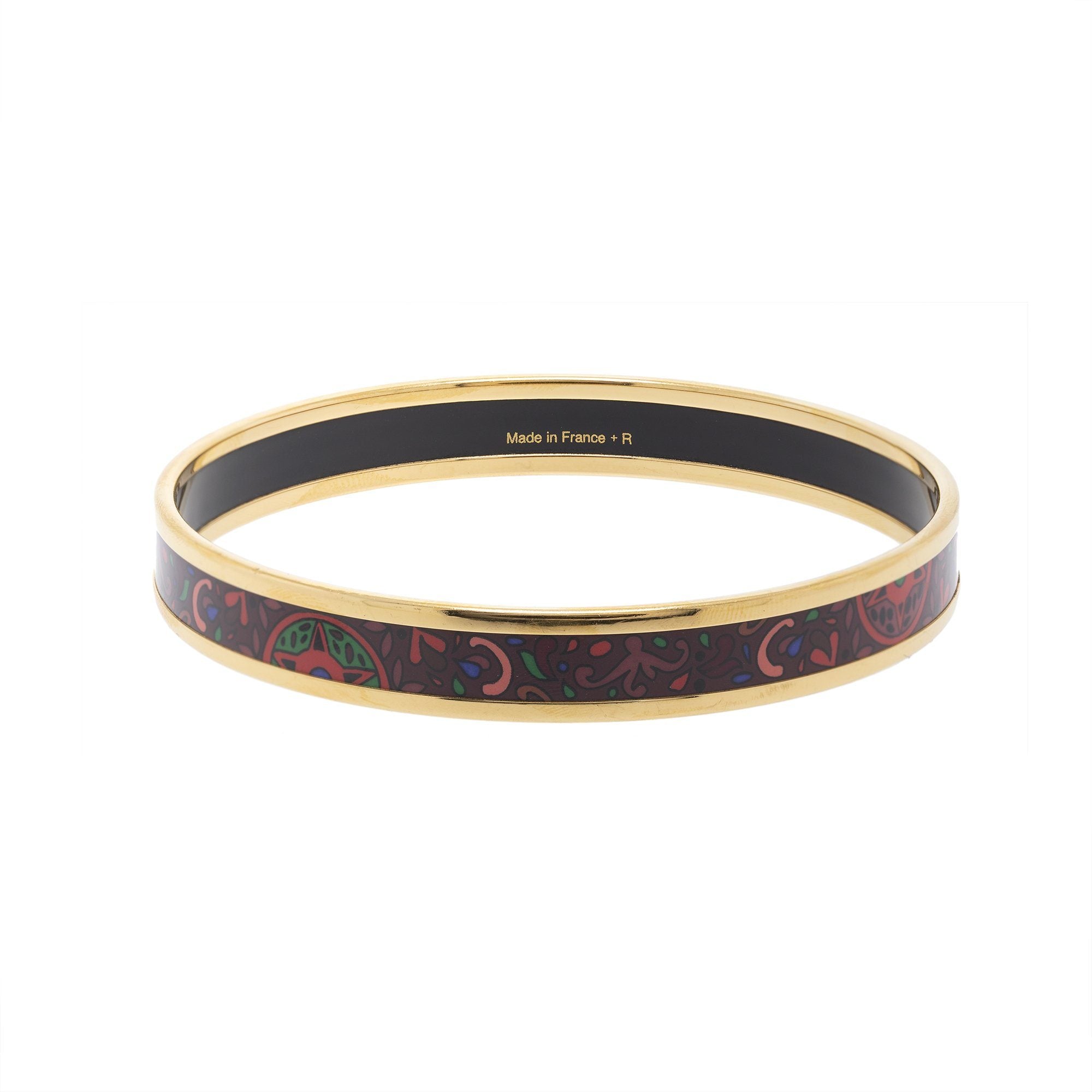 Hermes Narrow Enamel Bangle