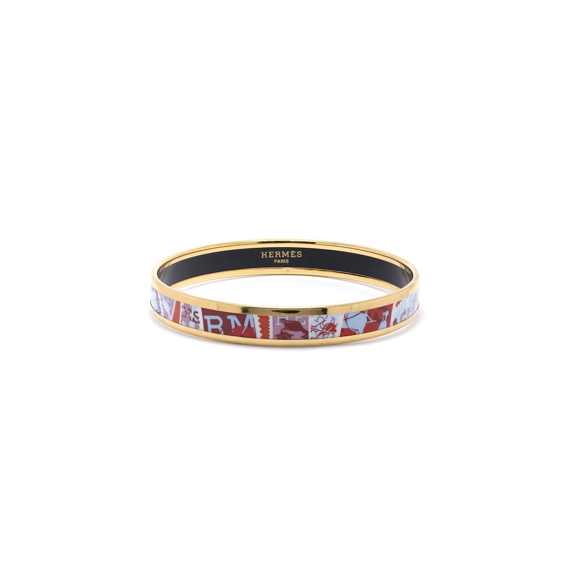 Hermes Narrow Enamel Bangle