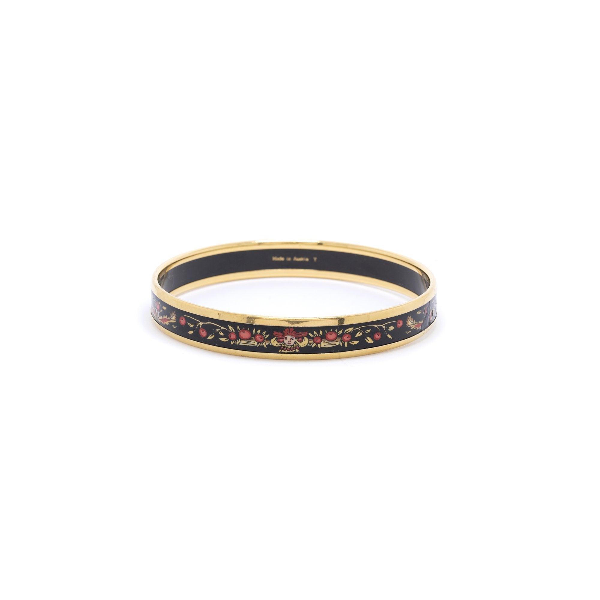 Hermes Narrow Enamel Bangle