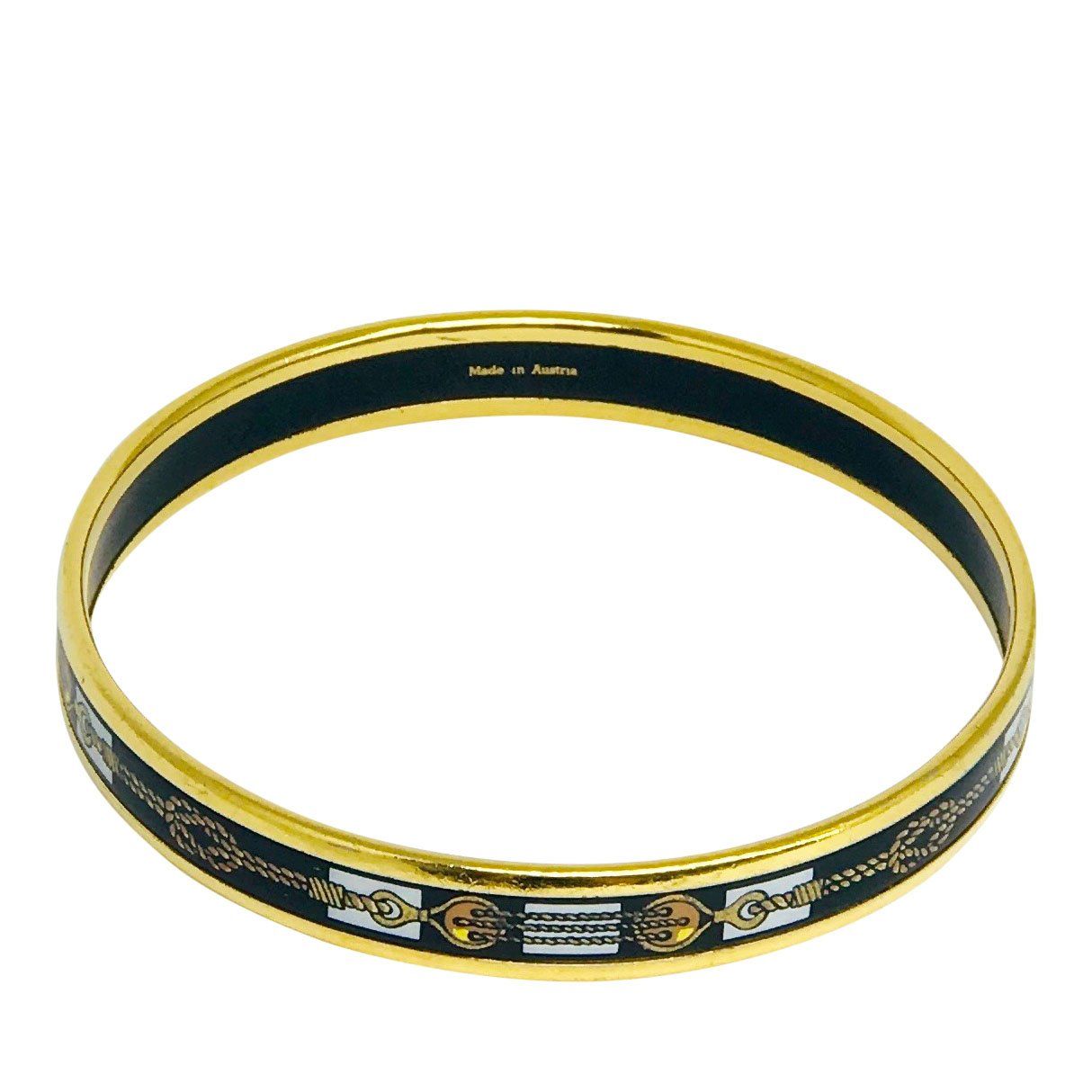 Hermes Narrow Enamel Bangle