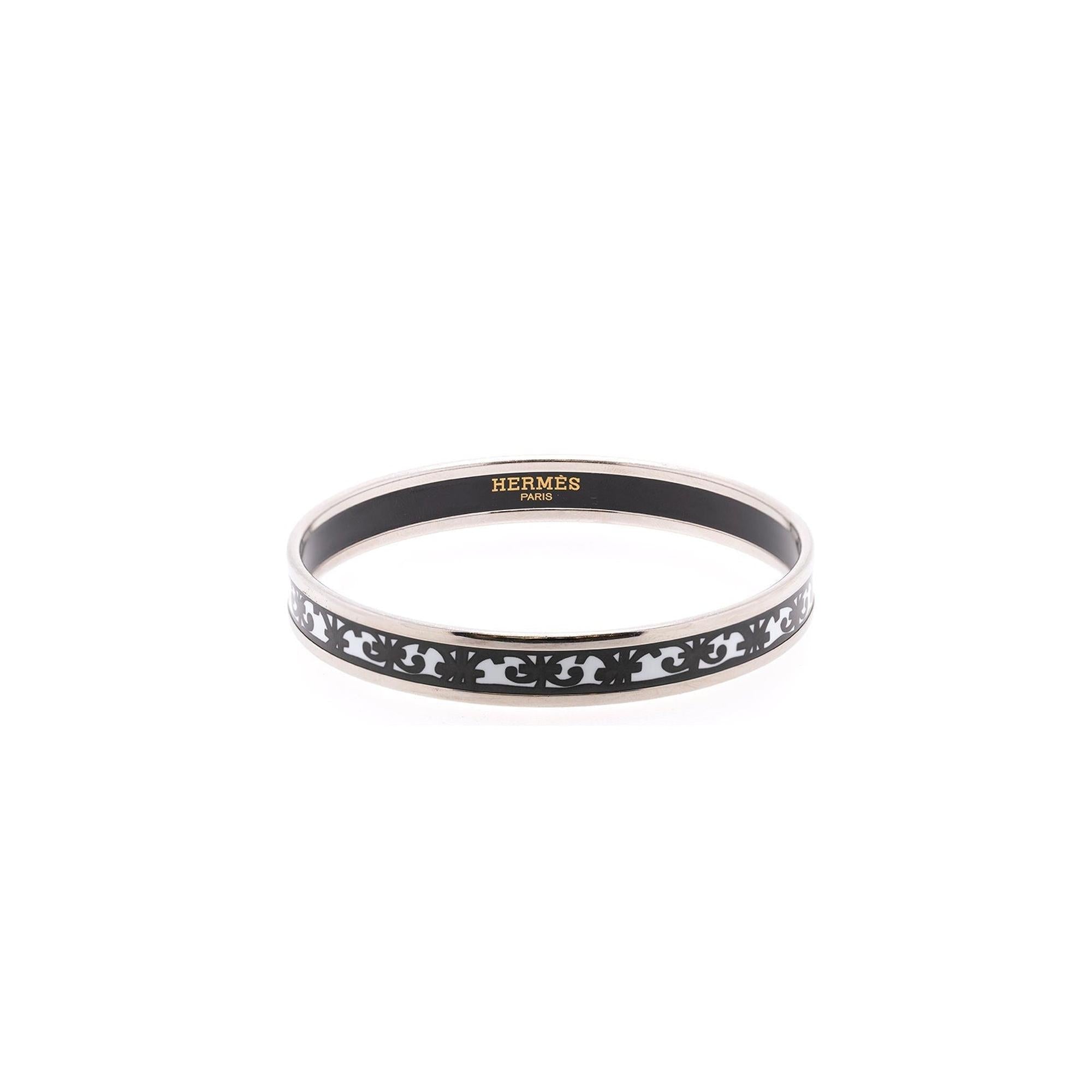 Hermes Narrow Enamel Bangle