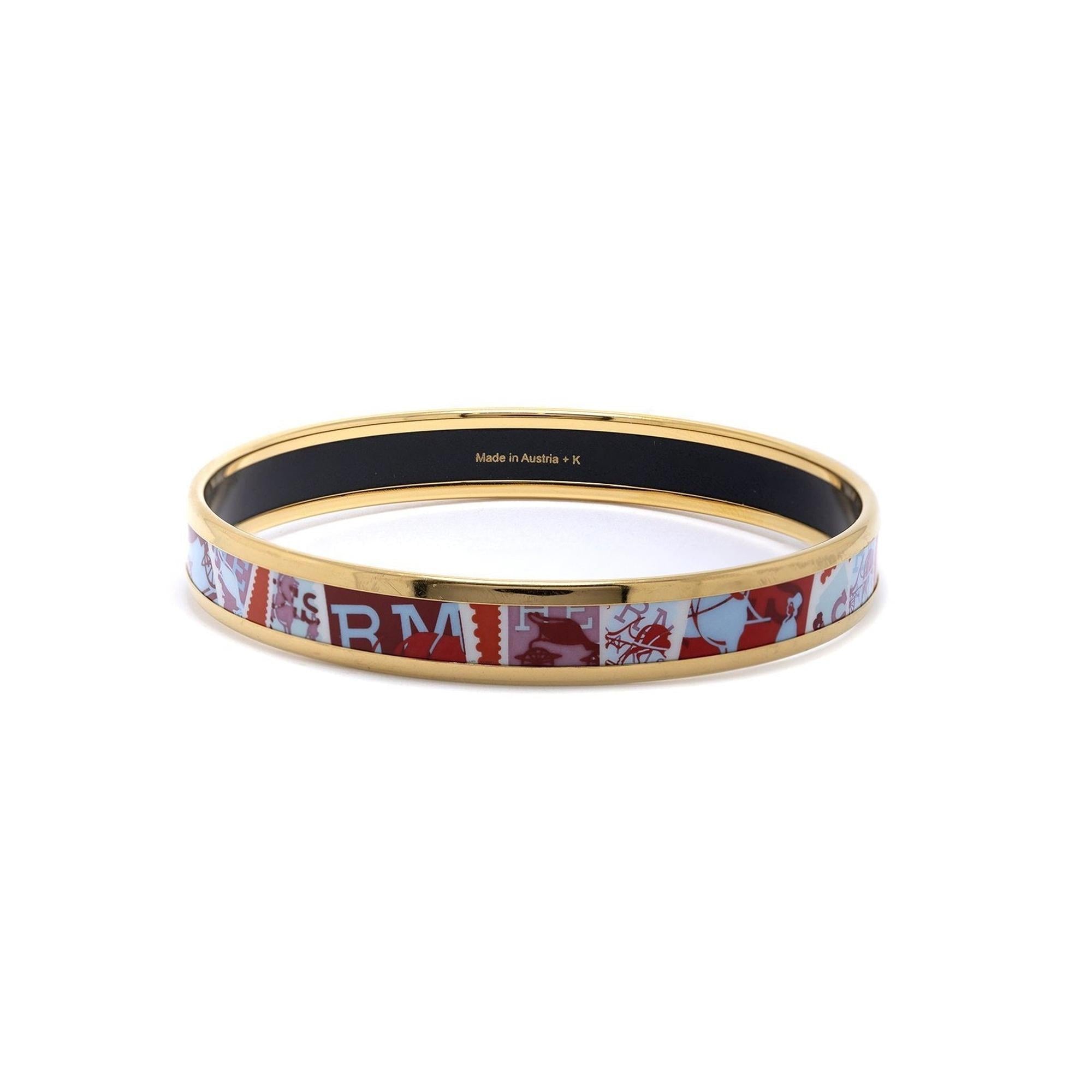 Hermes Narrow Enamel Bangle