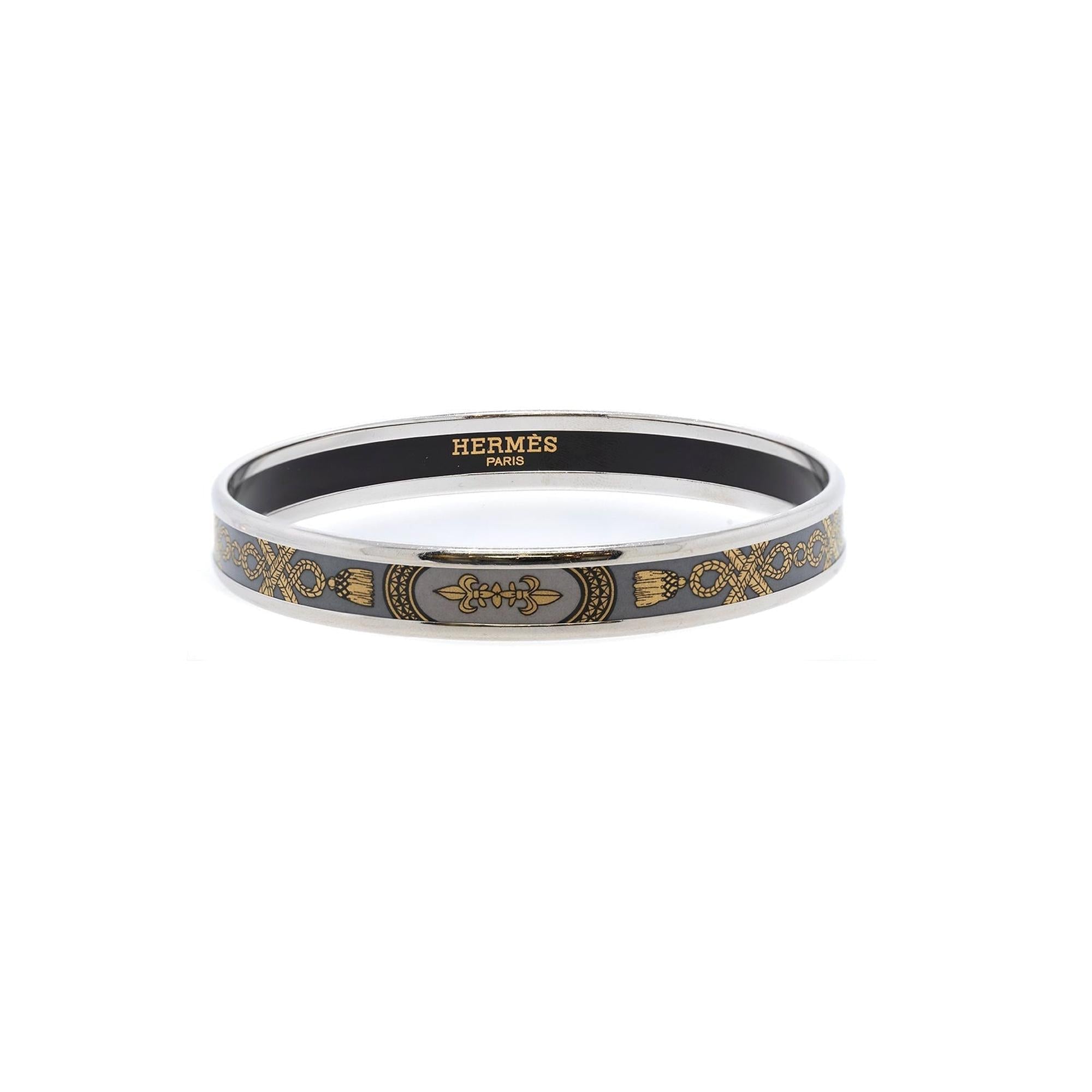 Hermes Narrow Enamel Bangle