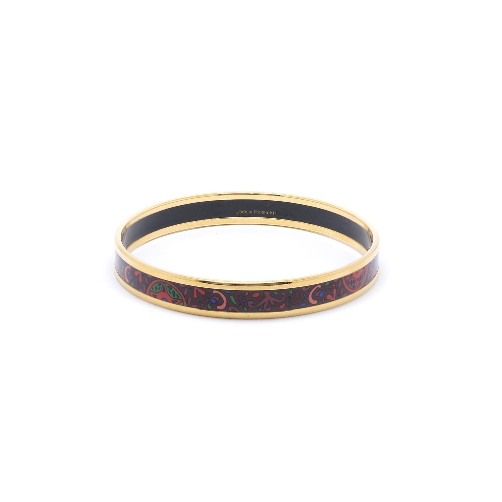 Hermes Narrow Enamel Bangle