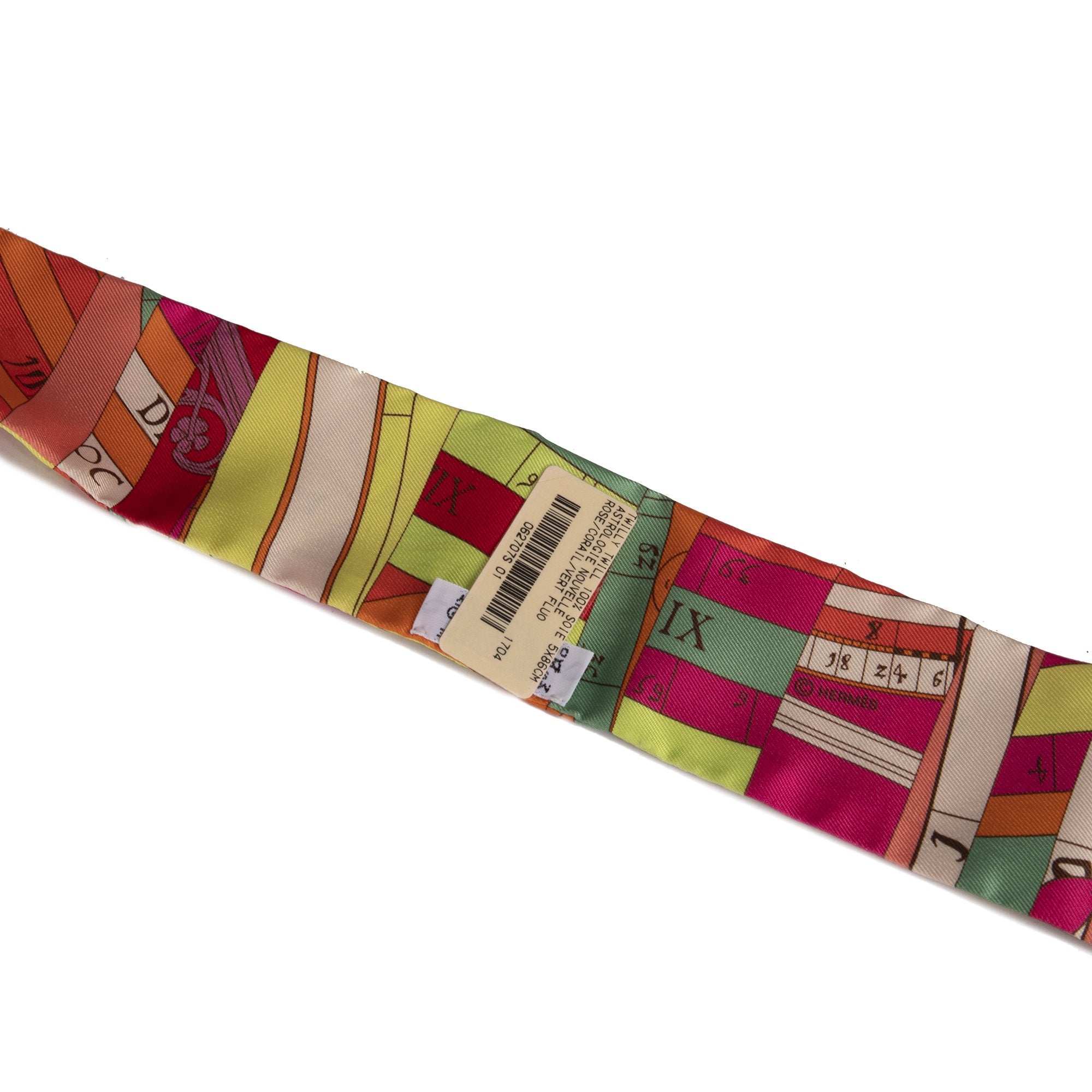 Hermes Orange Astrologie Nouvelle Silk Twilly w/ Box