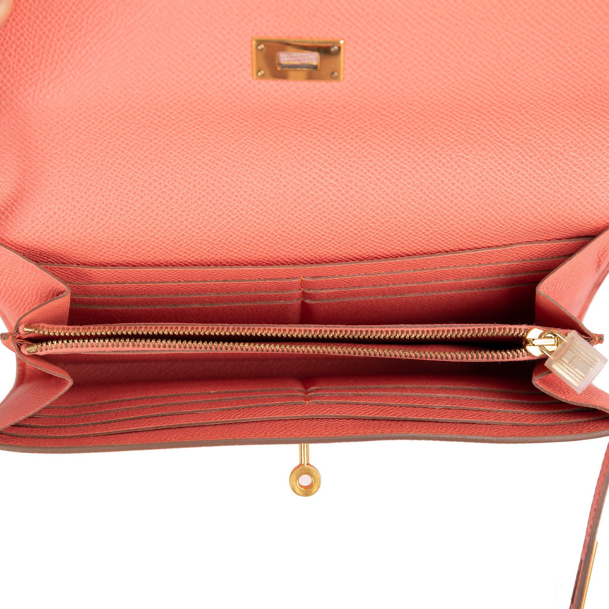 Hermes Pink Togo Classic Kelly Wallet w/ Box