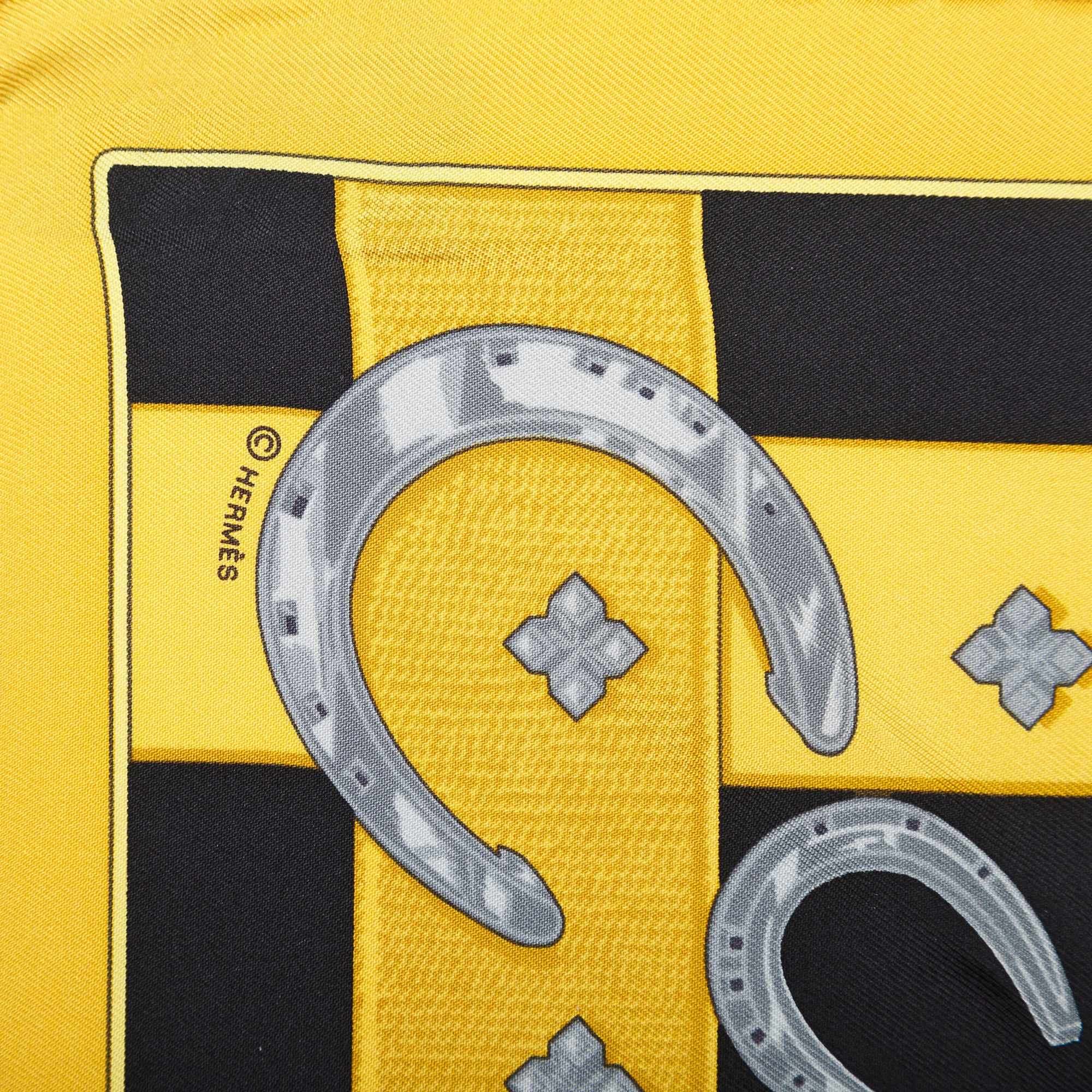 Hermes 'Porte-Bonheuer' Silk Scarf w/ Box