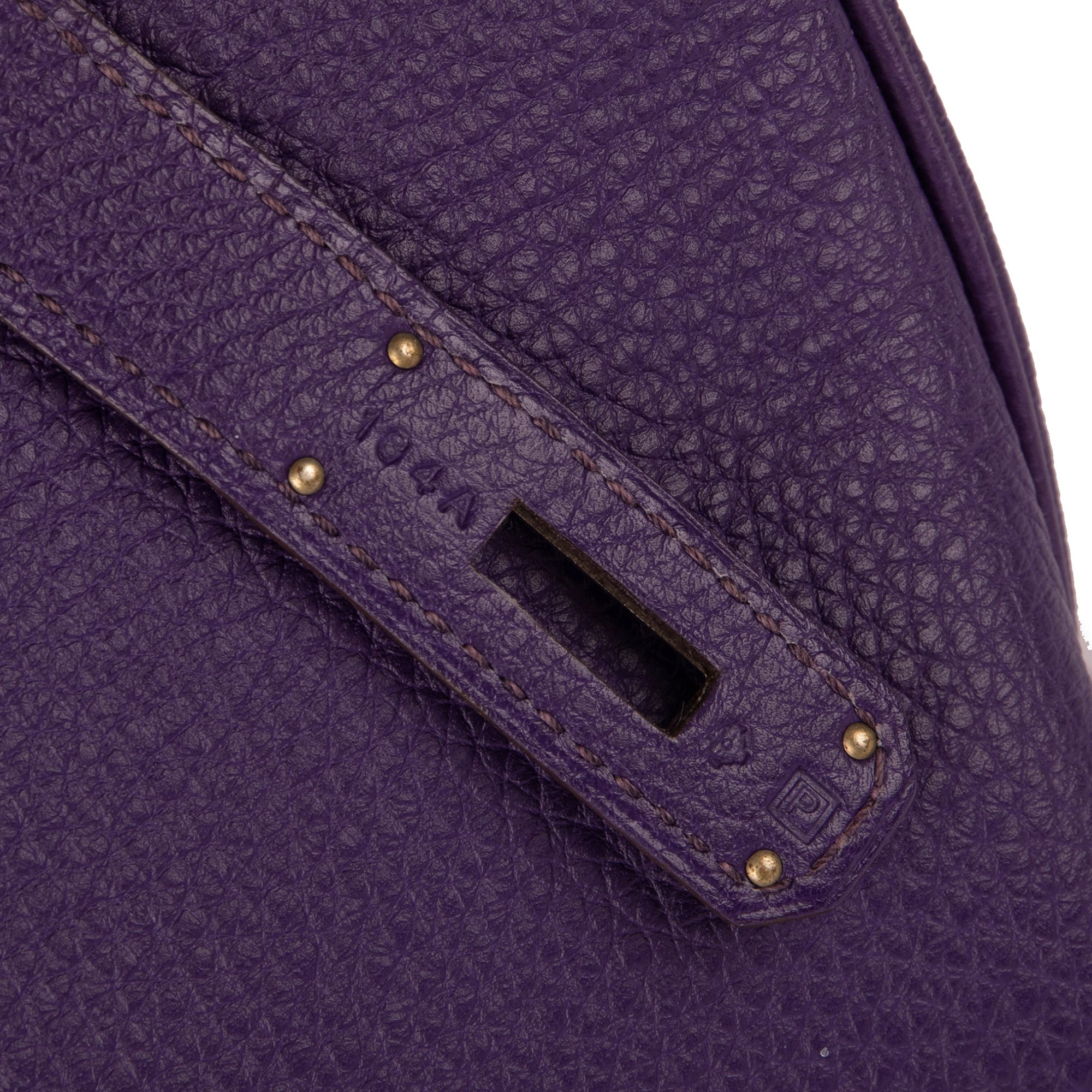 Hermes Purple Clemence Birkin 35