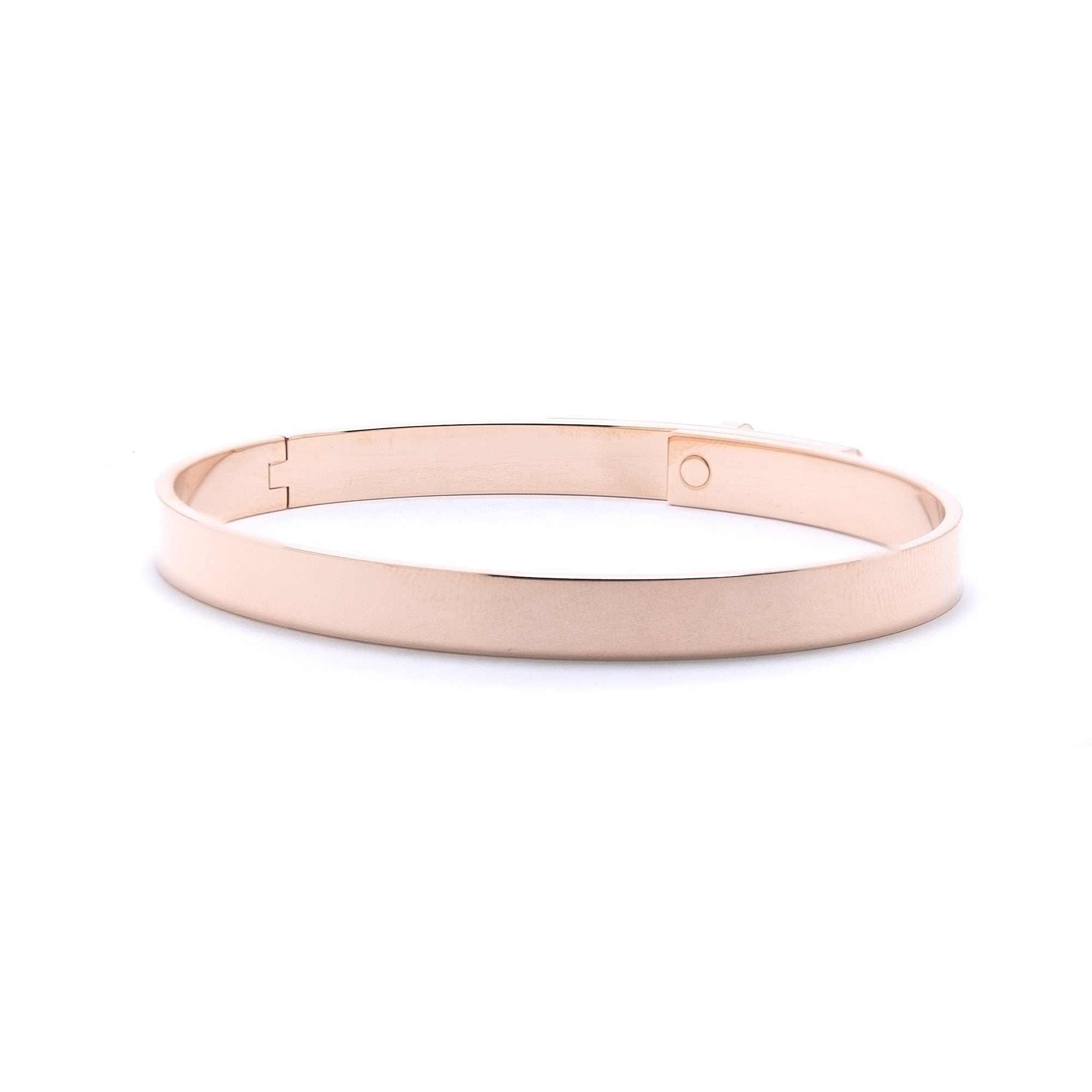 Hermes Rose Gold & Diamond Kelly Bracelet, Small Model