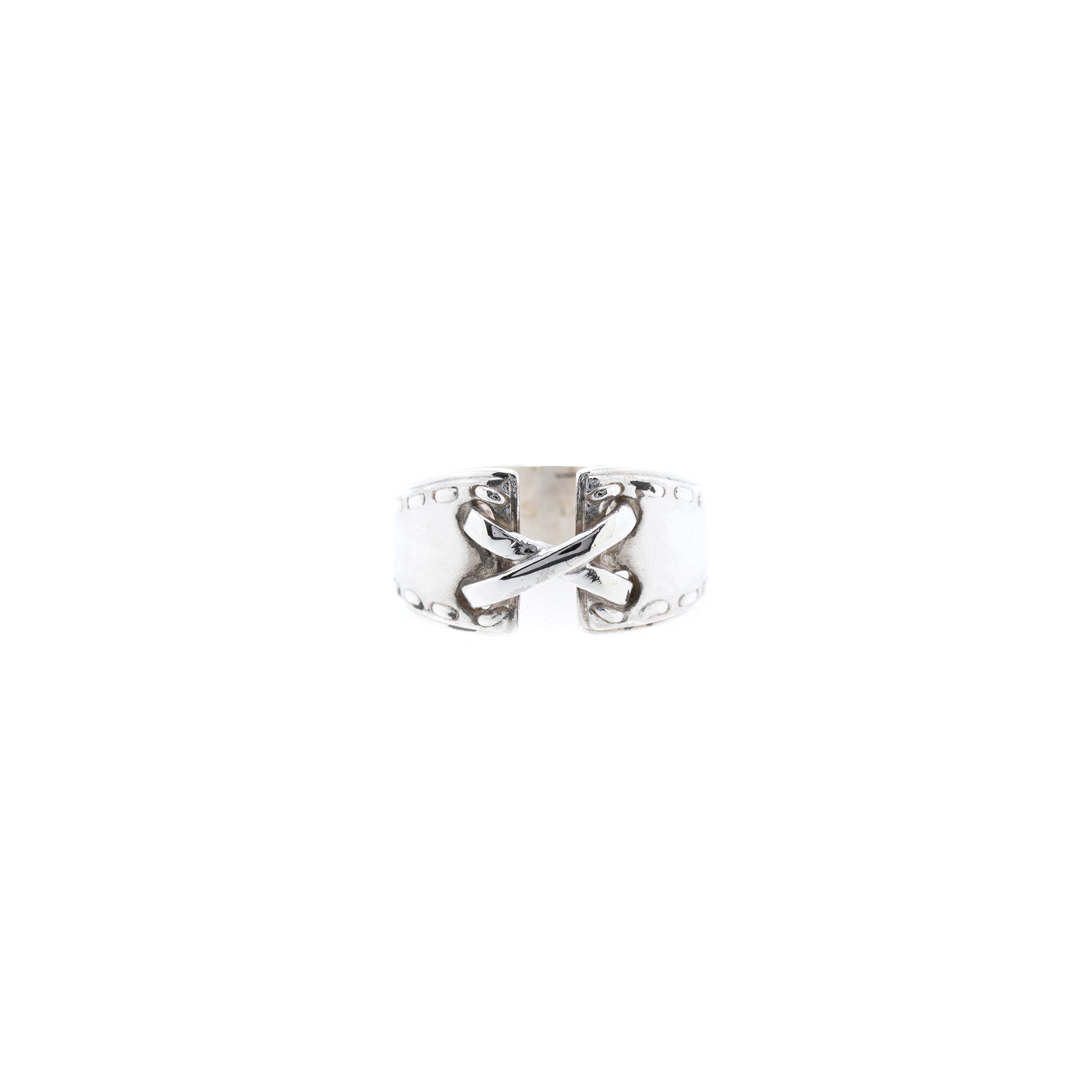 Hermes Sterling Silver Corset Ring