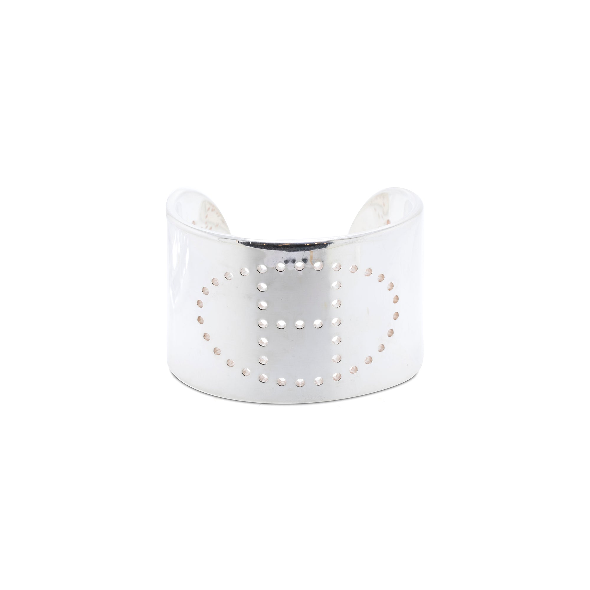 Hermes Sterling Silver Eclipse Cuff Bracelet