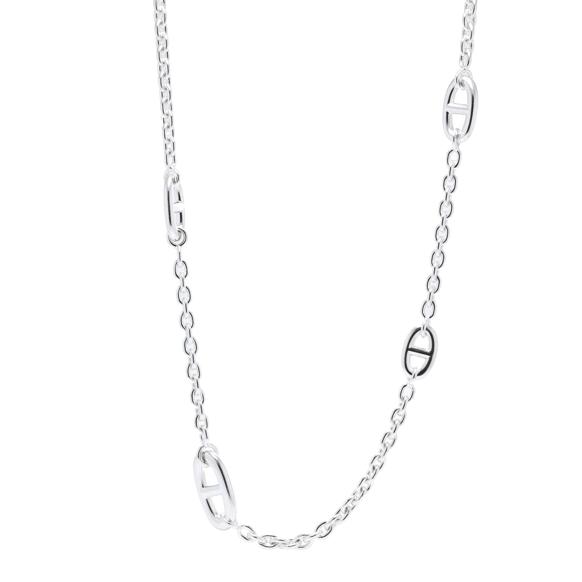 Hermes Sterling Silver Farandole Long Necklace