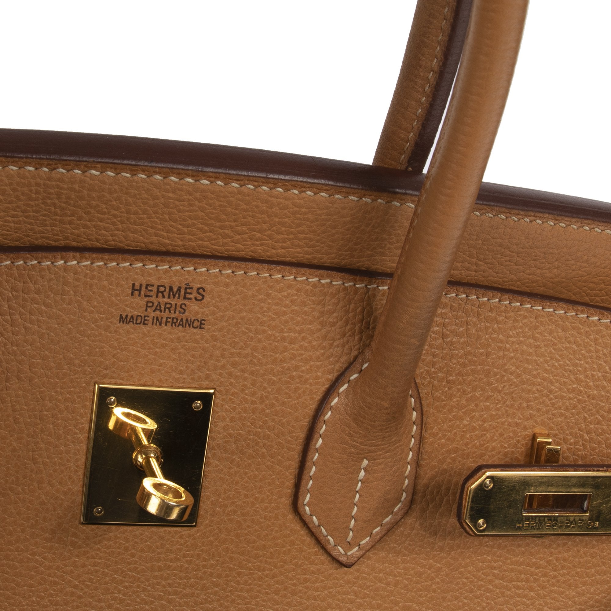Hermes Tan Clemence Birkin 35
