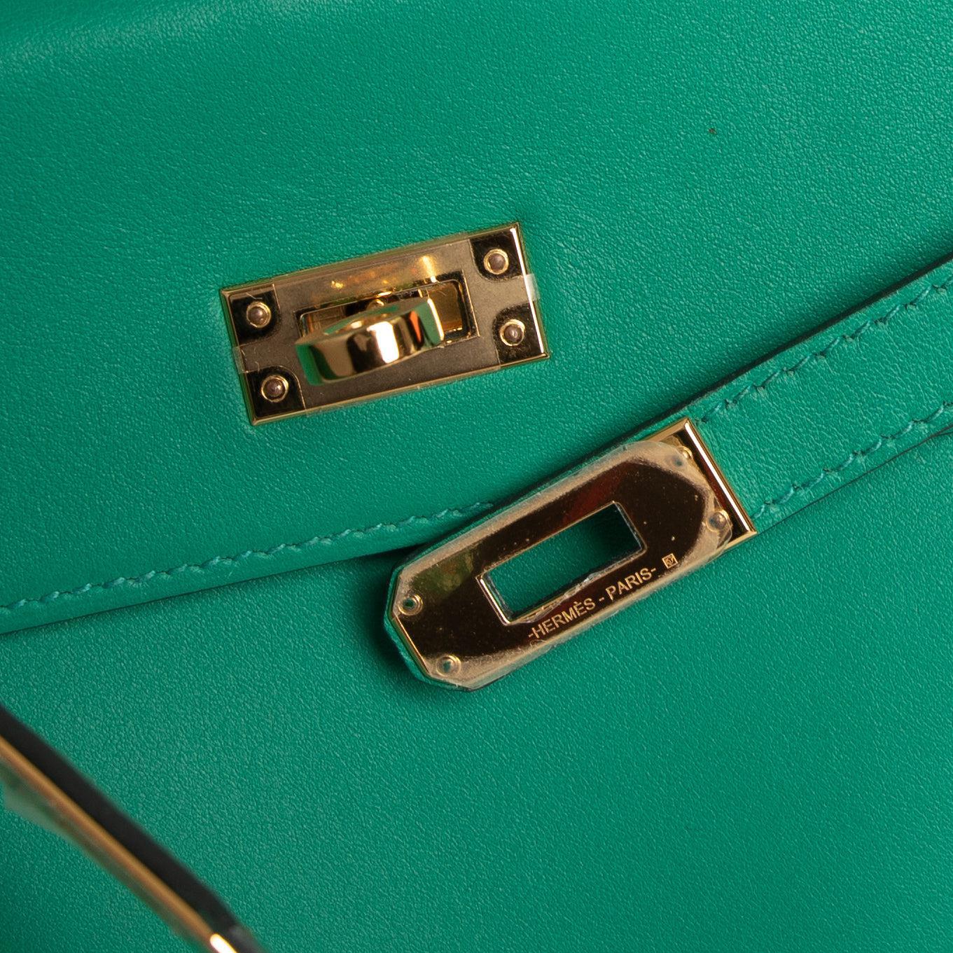 Hermes Vert Vertigo Swift Kelly II Retourne 25 w/ Box & Receipt