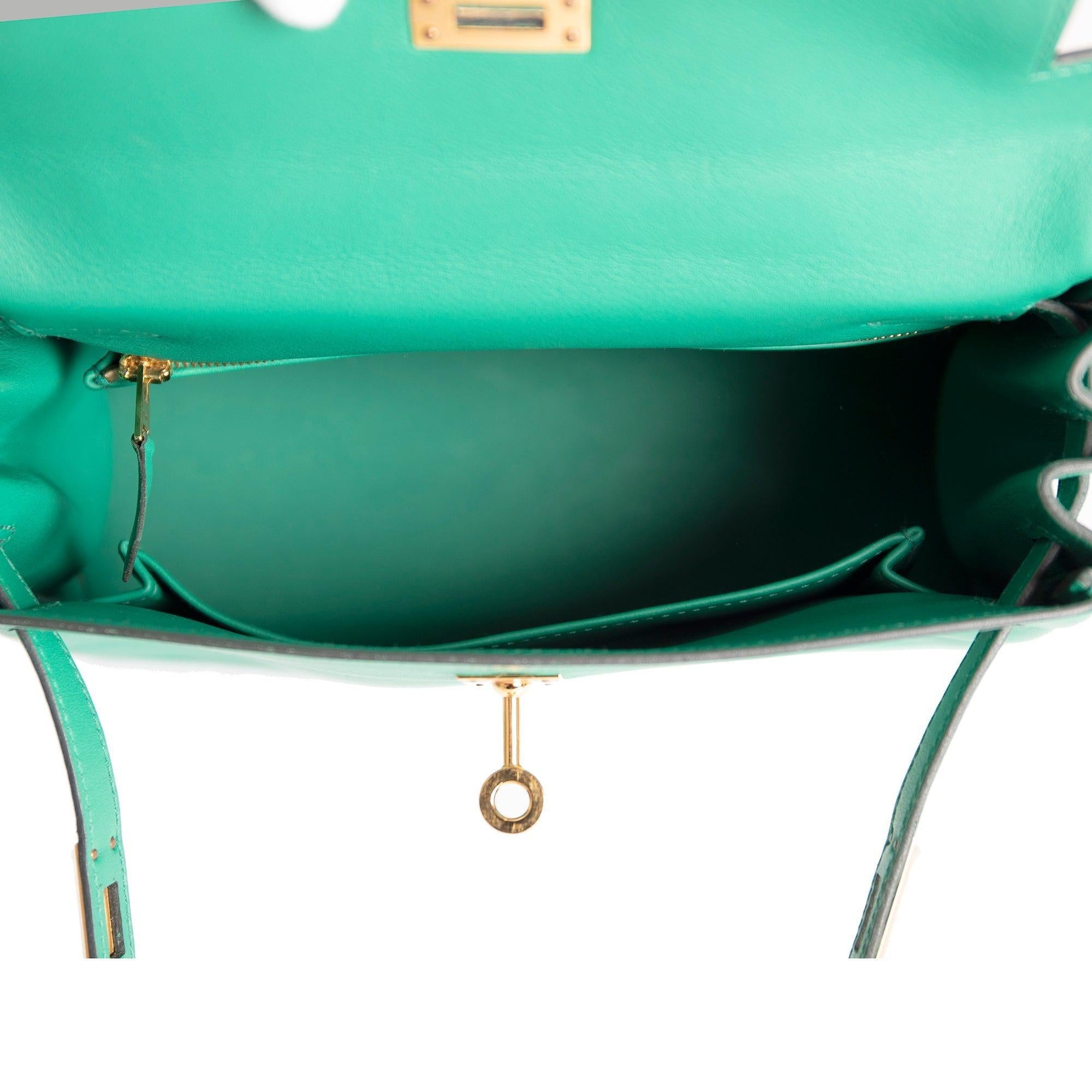 Hermes Vert Vertigo Swift Kelly II Retourne 25 w/ Box & Receipt