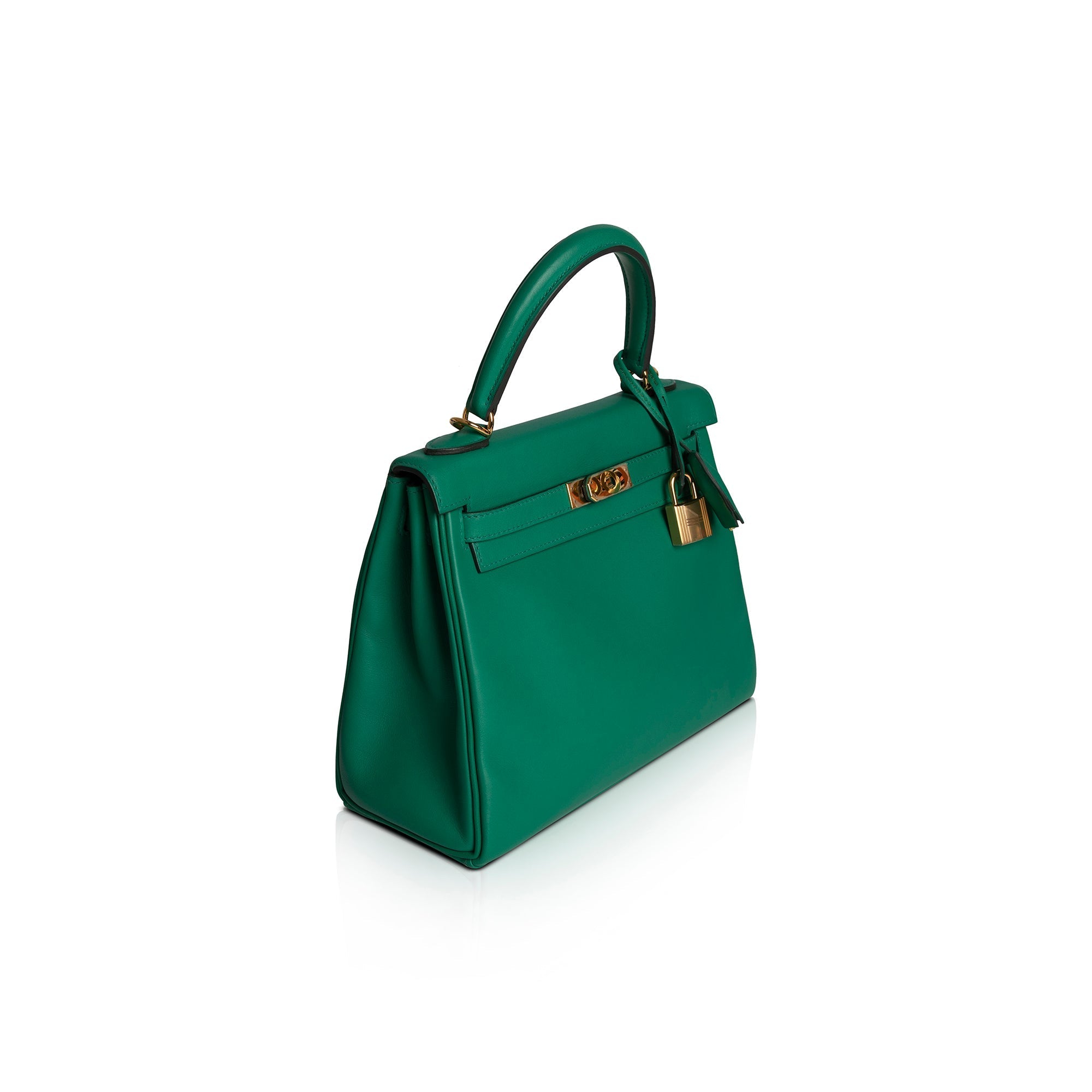 Hermes Vert Vertigo Swift Kelly II Retourne 25 w/ Box & Receipt