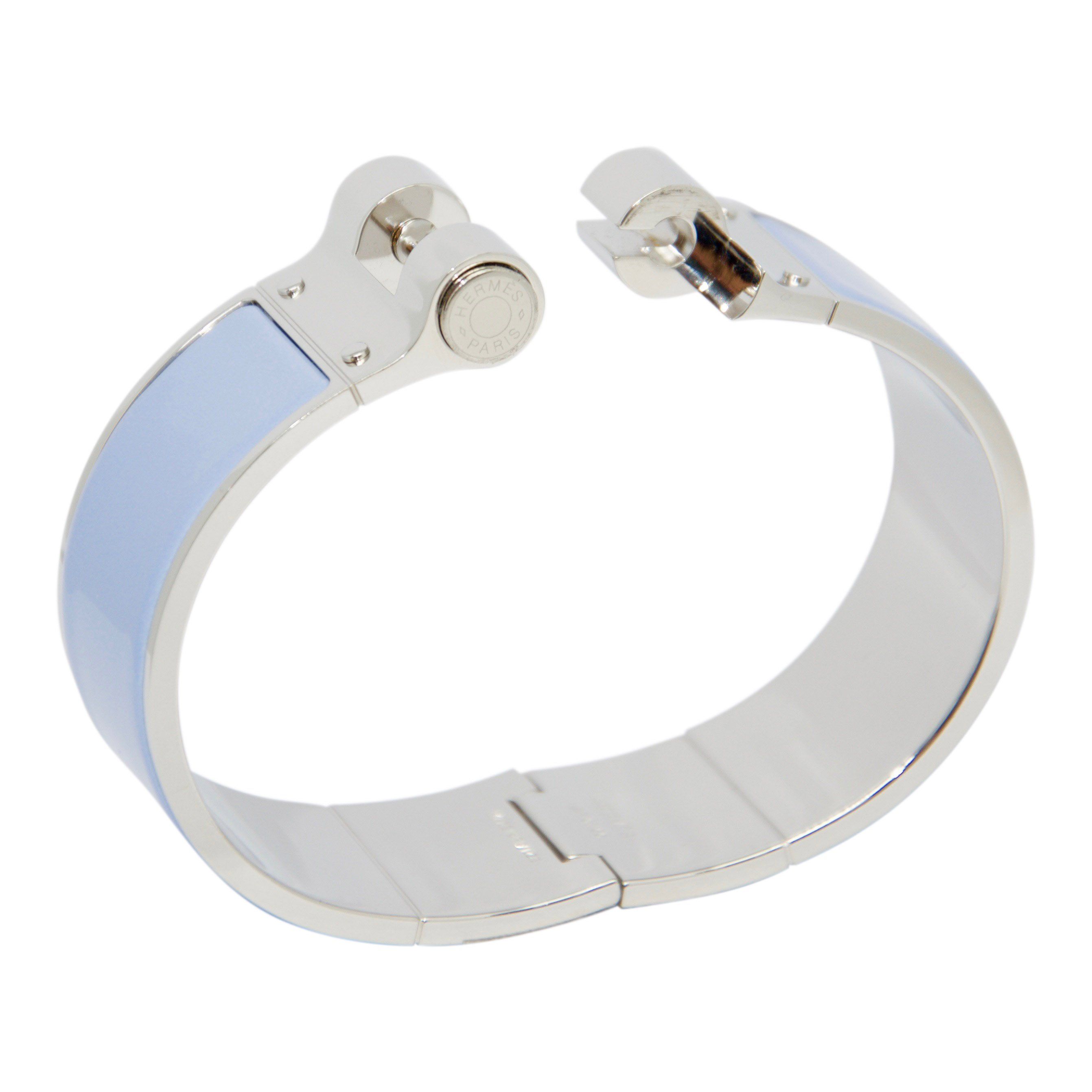 Hermes Violet Enamel Hinged Bracelet