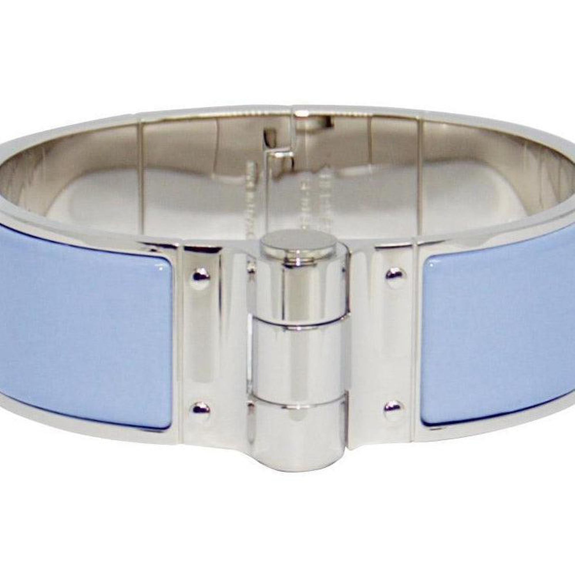 Hermes Violet Enamel Hinged Bracelet