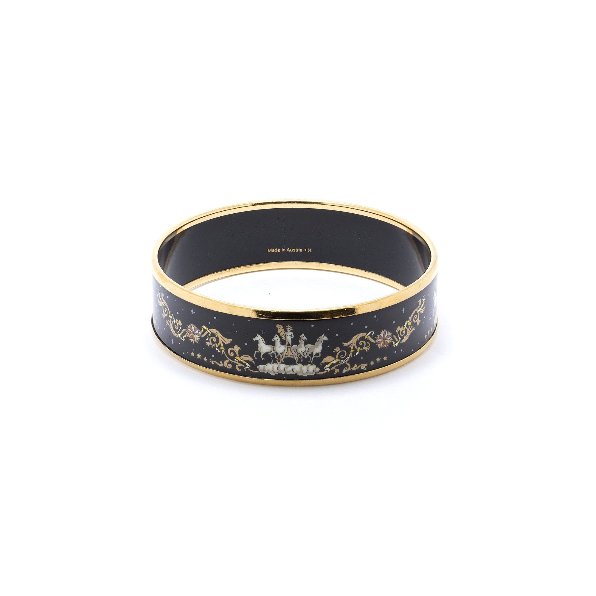 Hermes Wide Enamel Bangle Bracelet