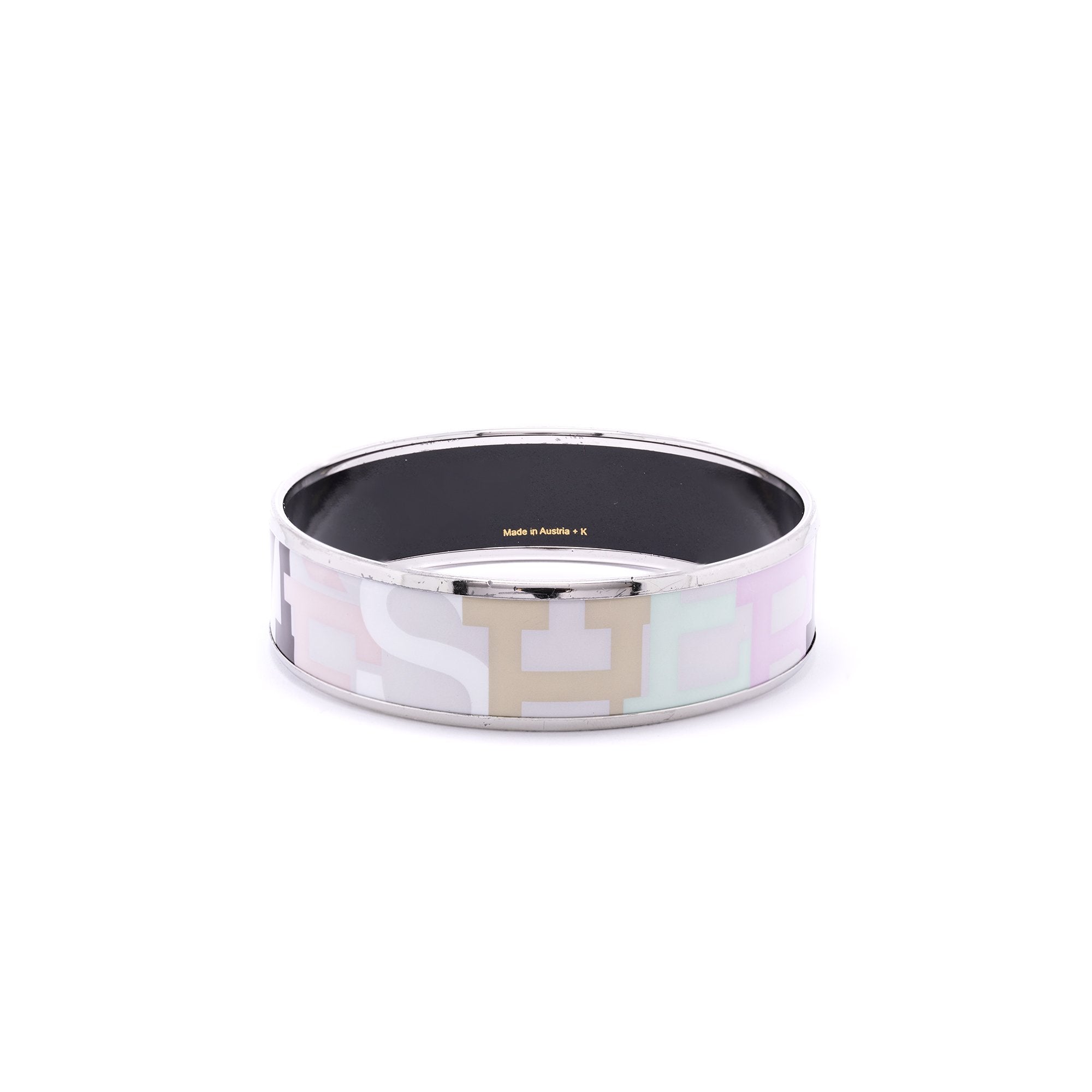 Hermes Wide Enamel Bangle Bracelet