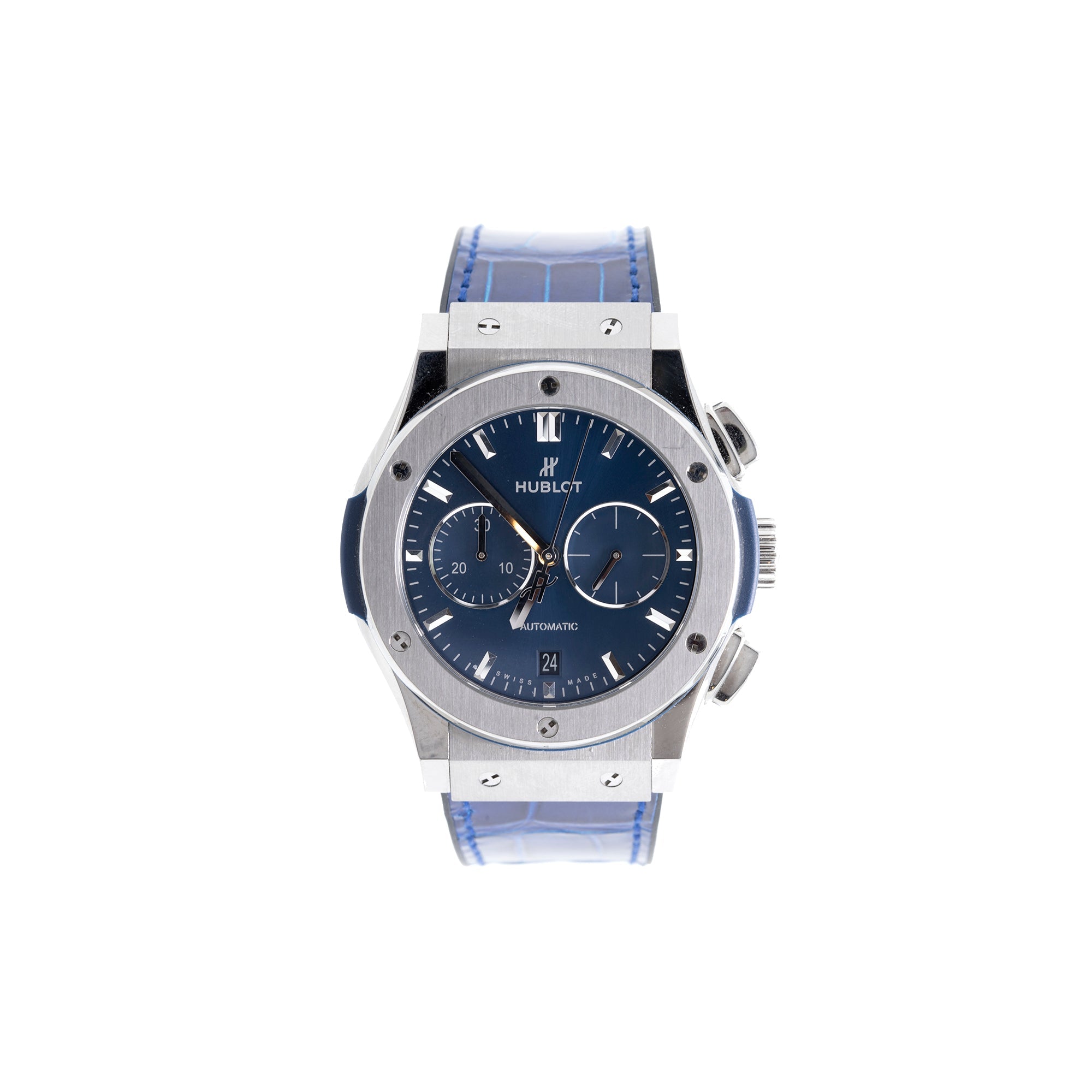 Hublot Titanium Classic Fusion Chronograph 42 MM Watch w/ Box, Card & Extra Strap