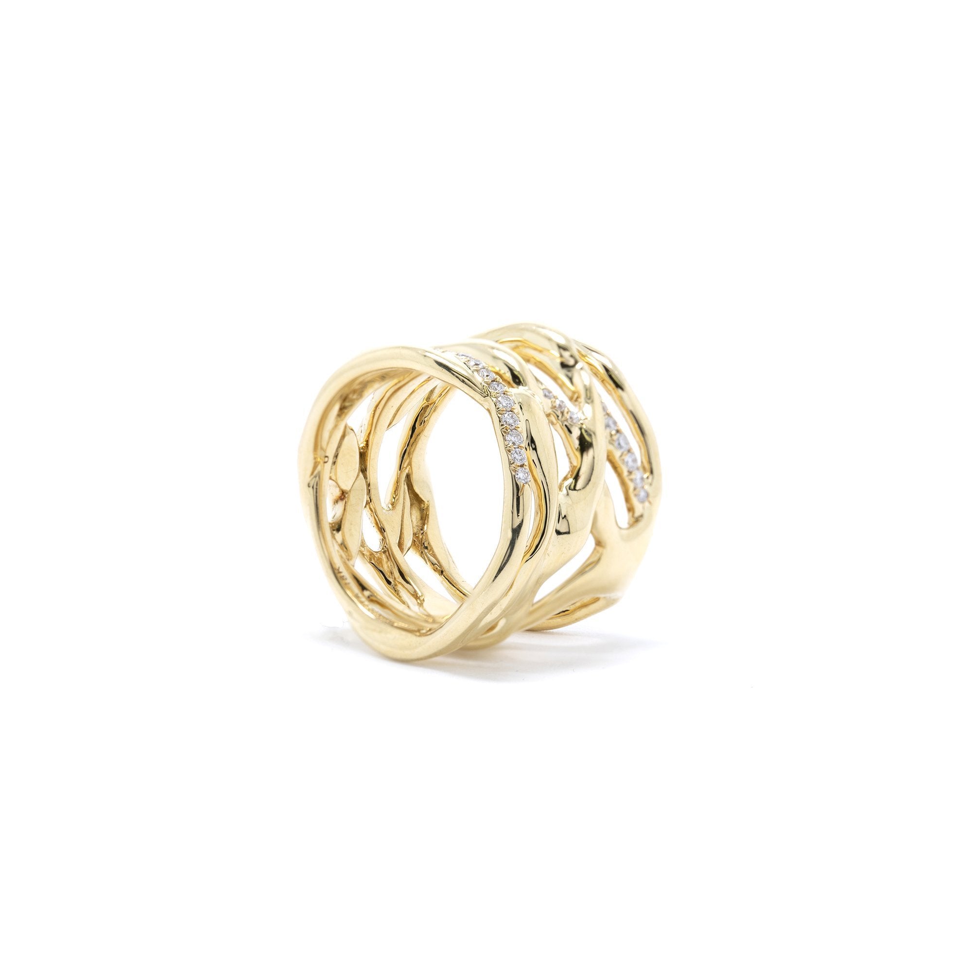 Ippolita 18k Gold Drizzle Split Ring with Diamonds