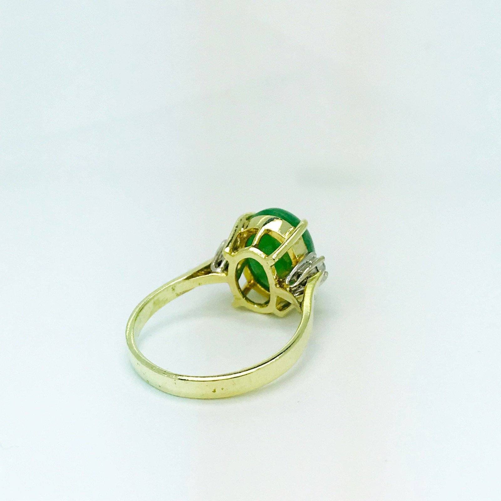 Jade and Diamond Ring