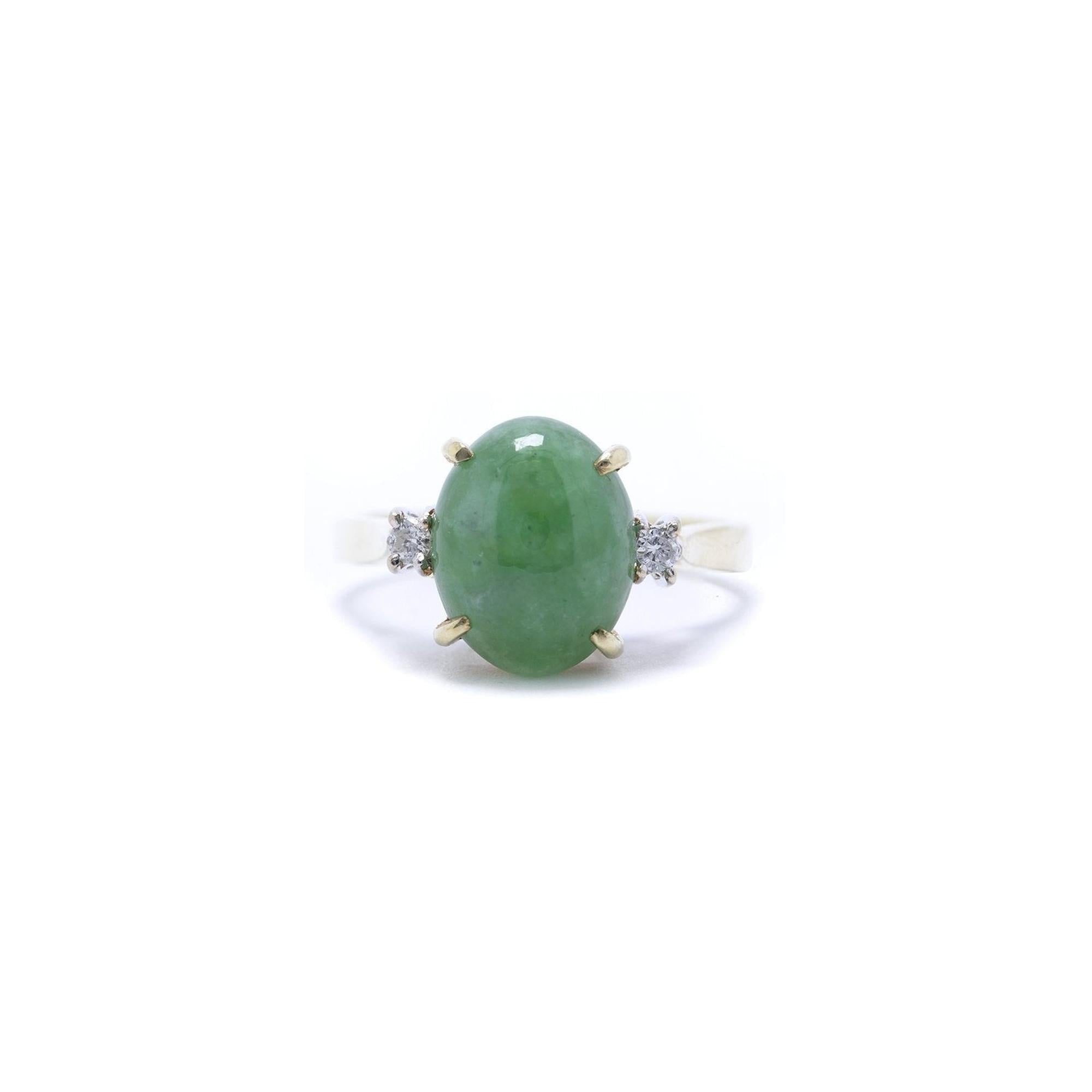 Jade and Diamond Ring