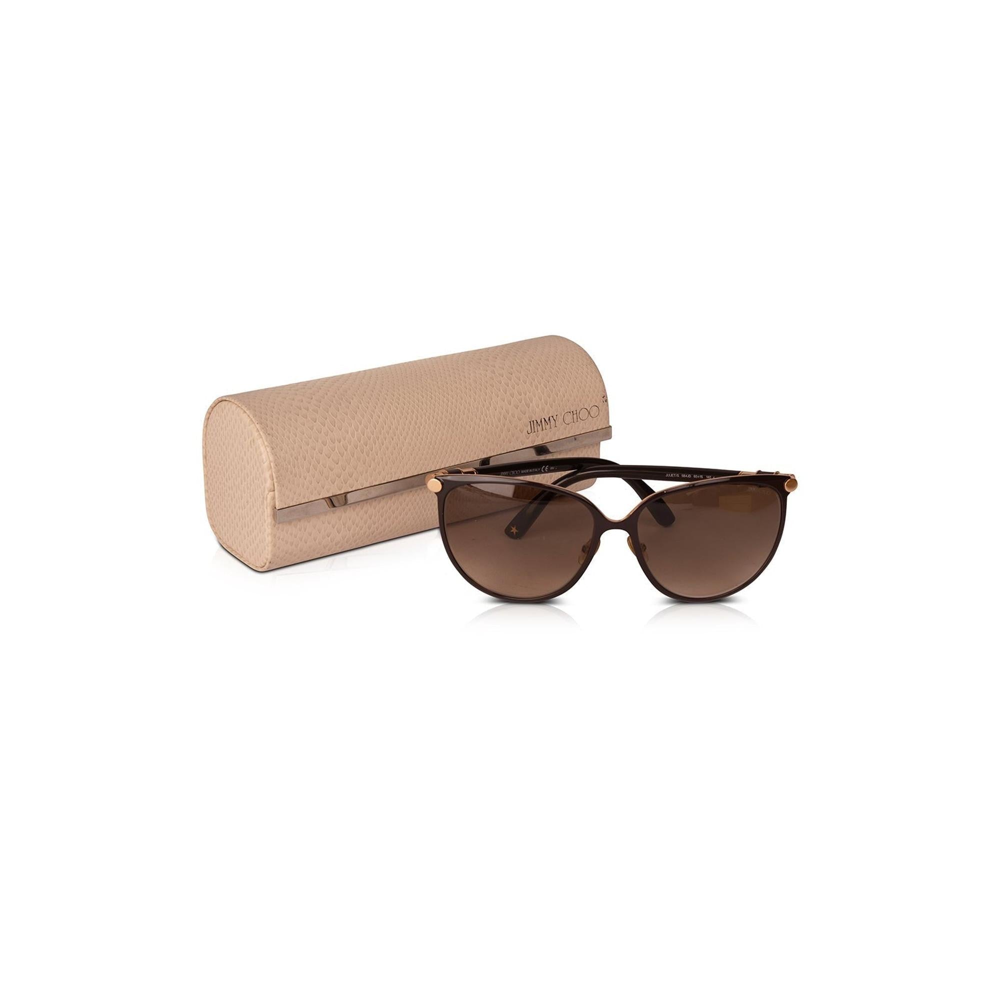 Brown Jimmy Choo Sunglasses w/ Case Leyla | Brown Havana Cat Eye Sunglasses | Jimmy Choo main image 3