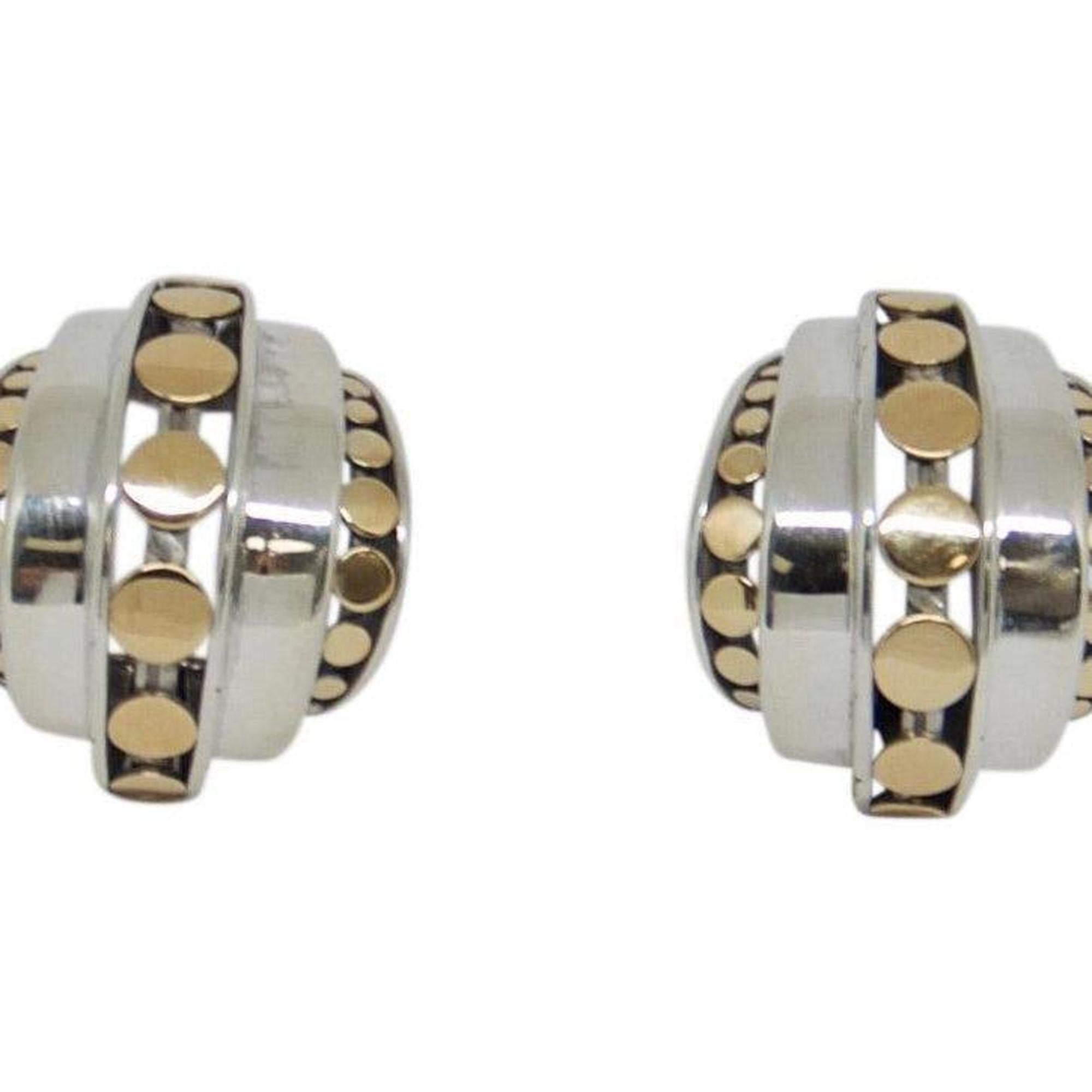 John Hardy Buddha Belly Dot Deco Hoop Earrings