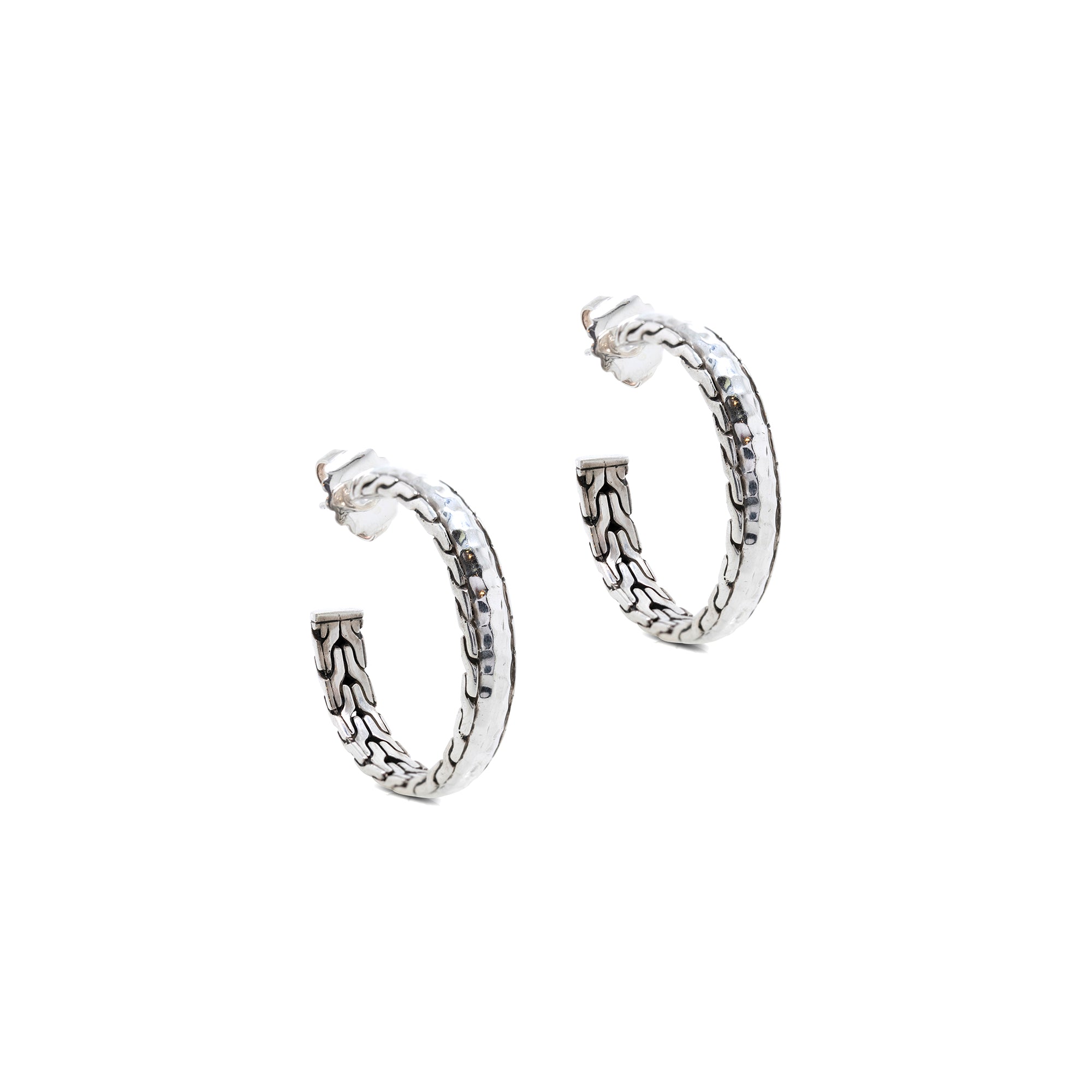 John Hardy Chain Hoop Earrings