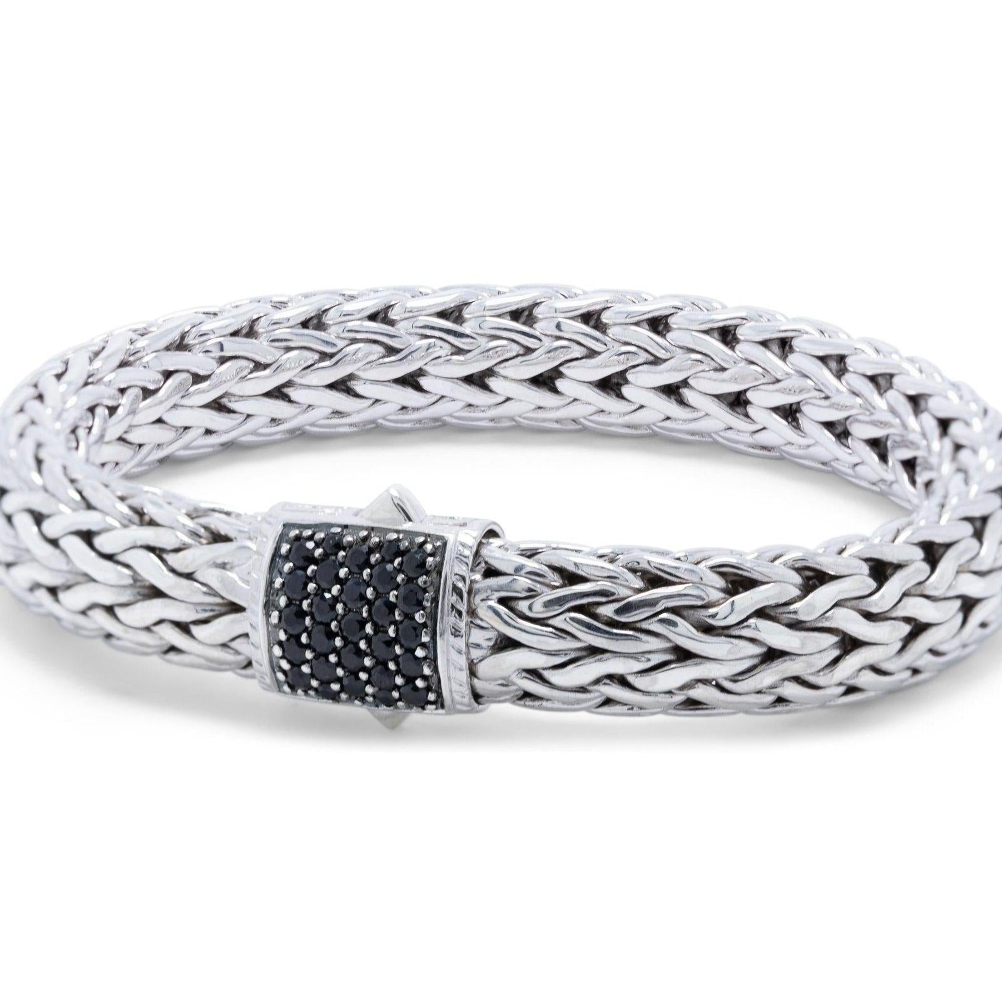 John Hardy Classic Chain Bracelet with Black Sapphires