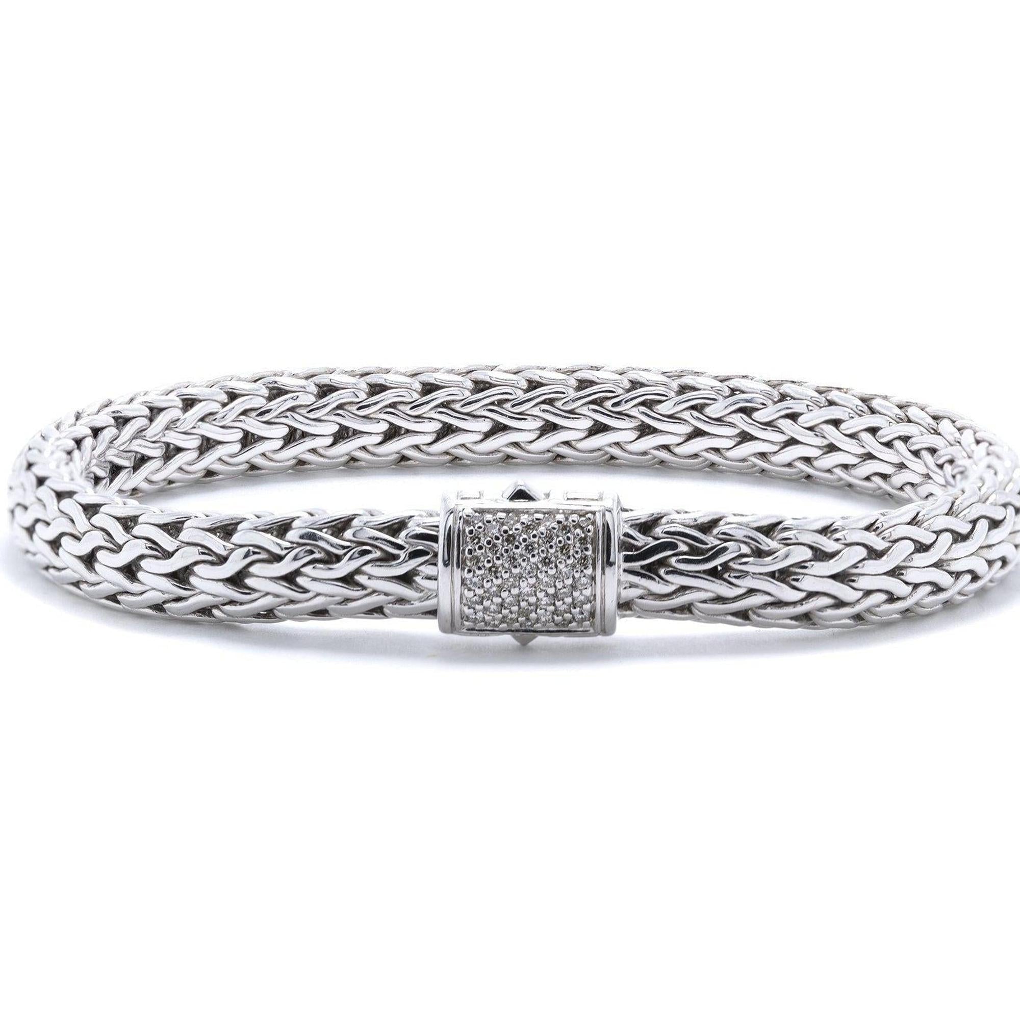 John Hardy Classic Chain Bracelet with Diamonds