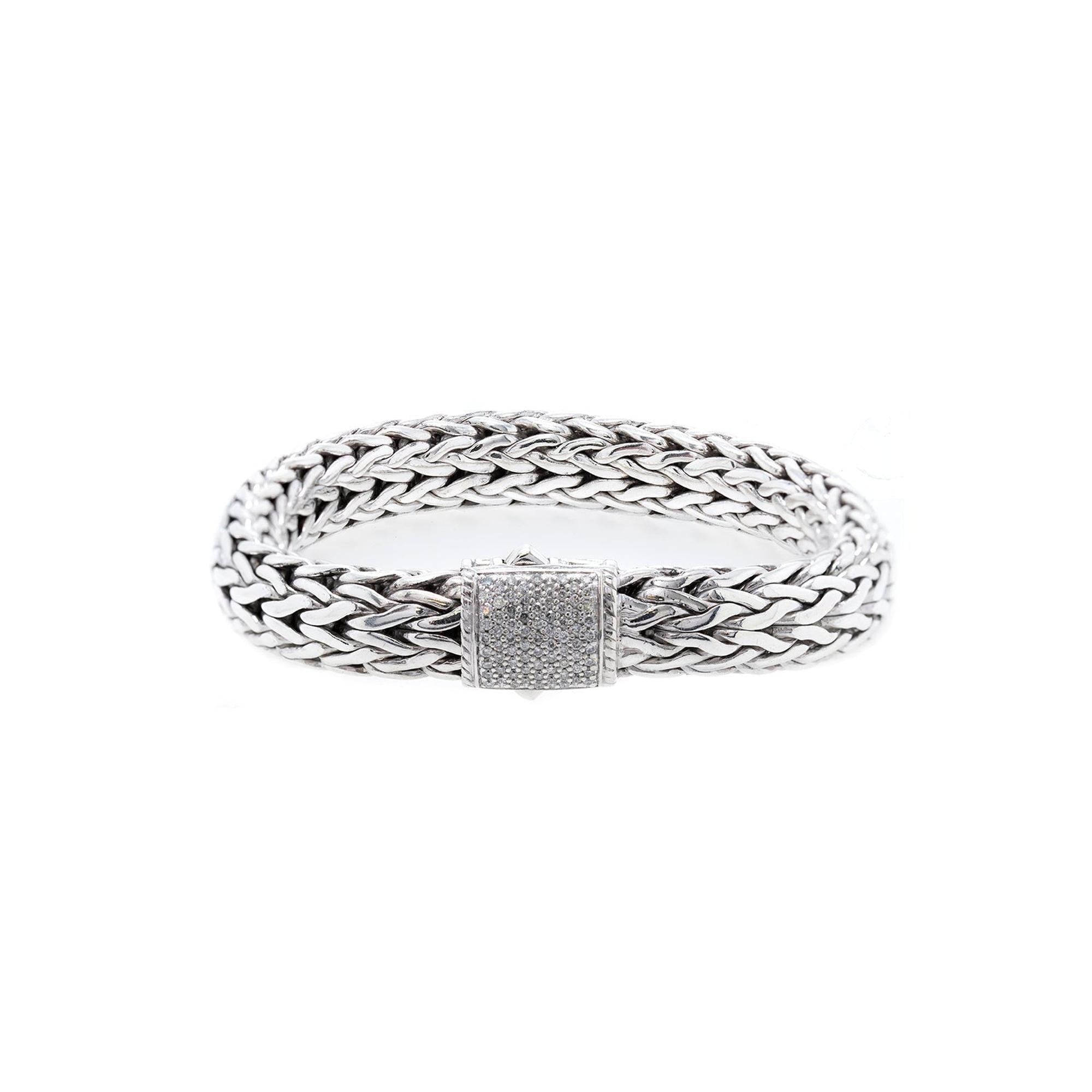 John Hardy Classic Chain Bracelet with Diamonds