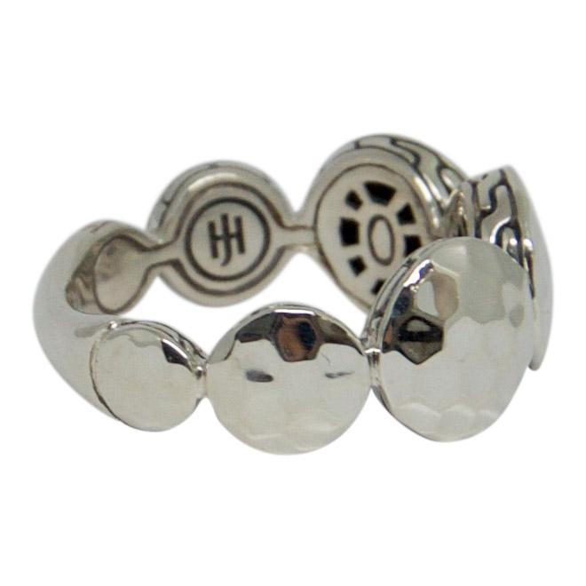 John Hardy Dot Collection Band Ring in Hammered Silver