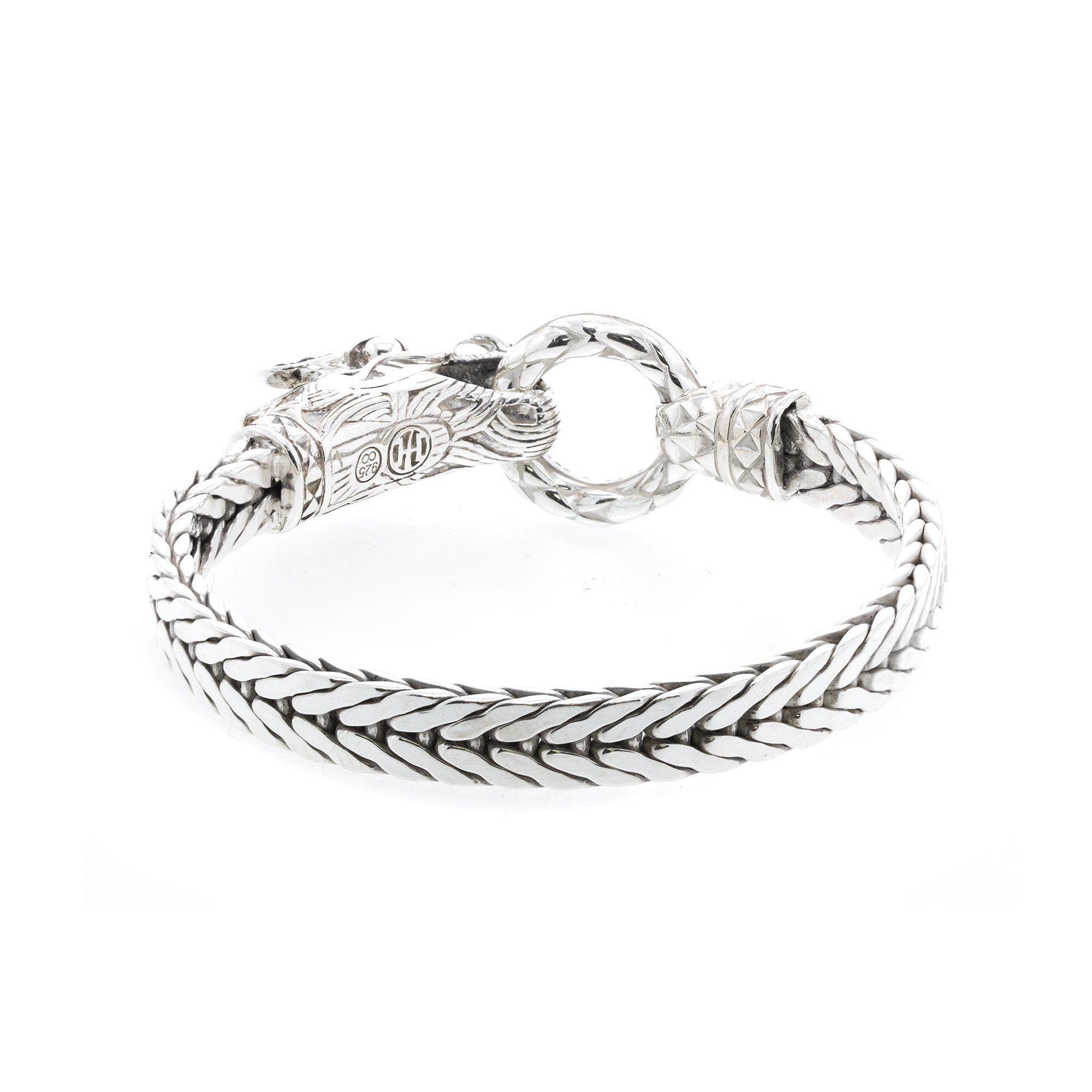 John Hardy Legends Collection Naga Station Bracelet with Black Sapphires