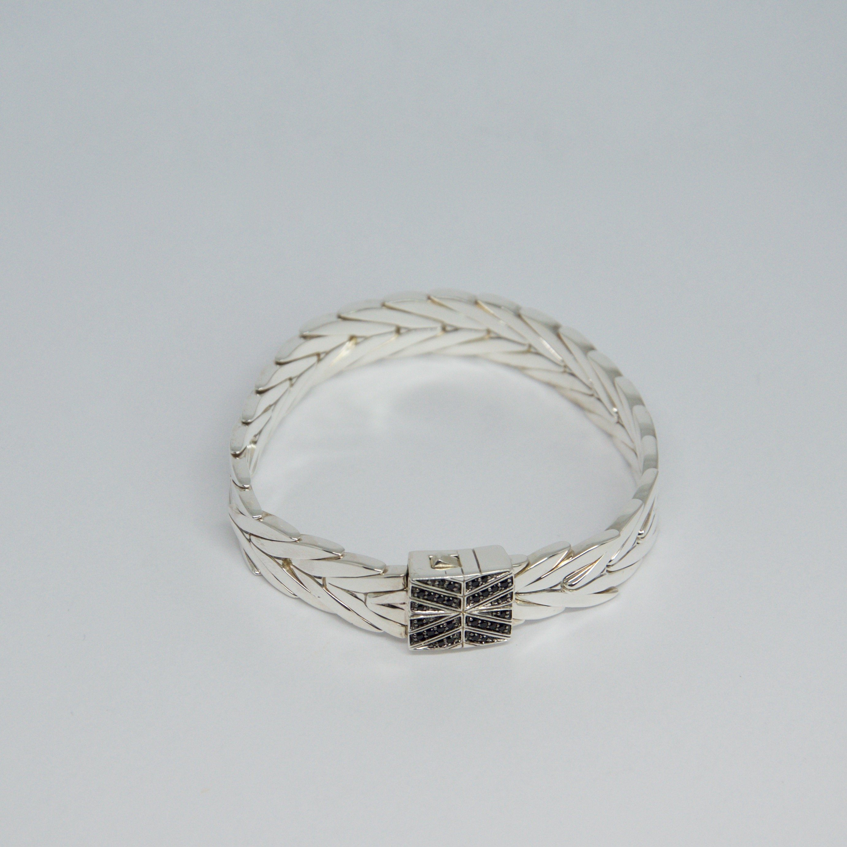 John Hardy Modern Chain Bracelet with Black Sapphires