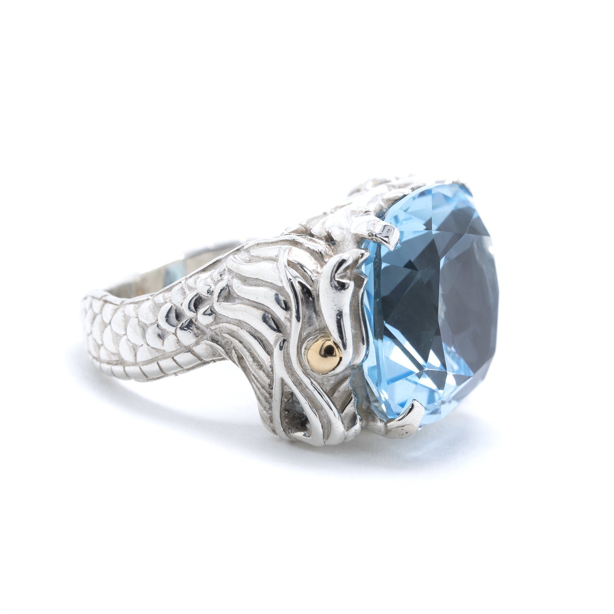 John Hardy Naga Blue Topaz Ring