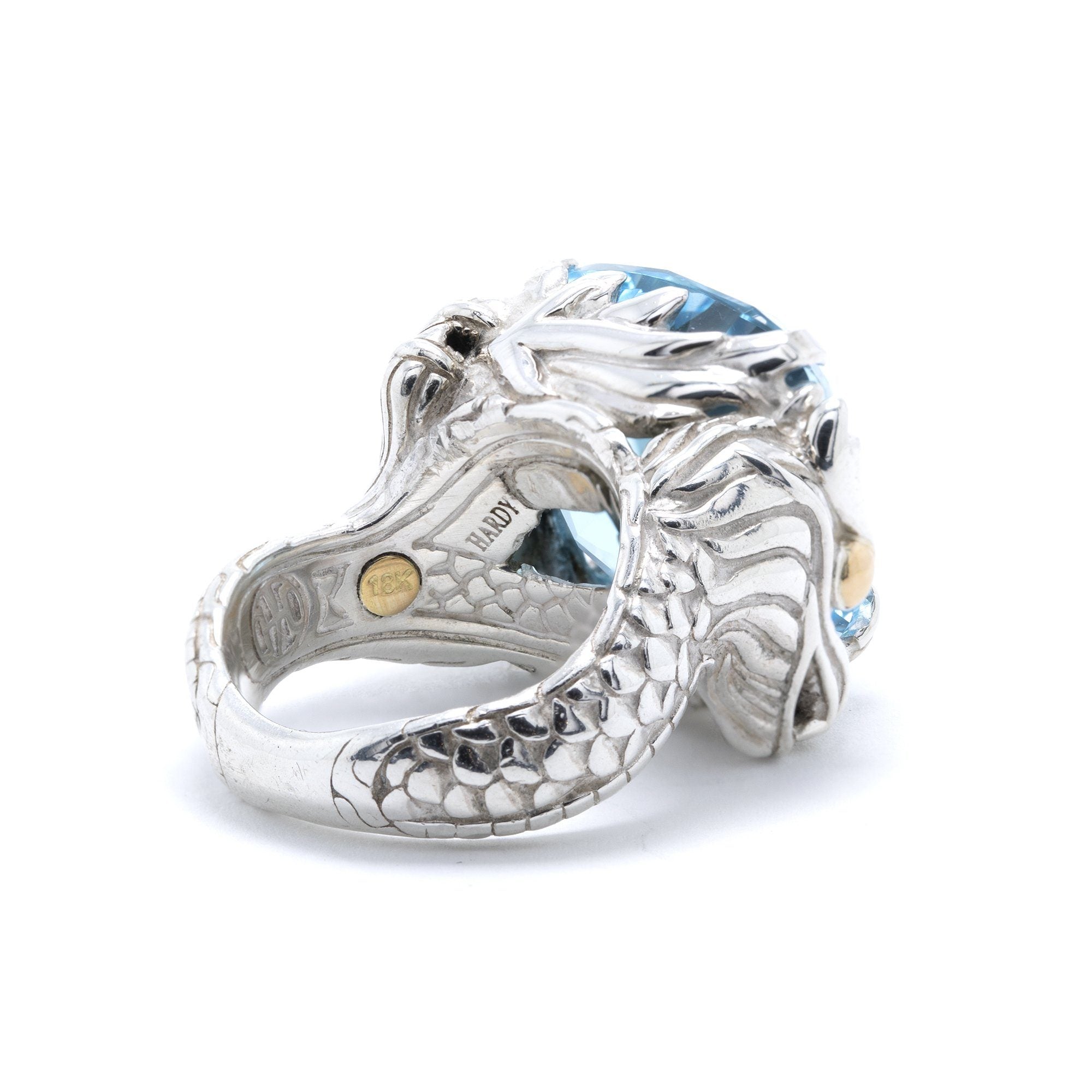 John Hardy Naga Blue Topaz Ring