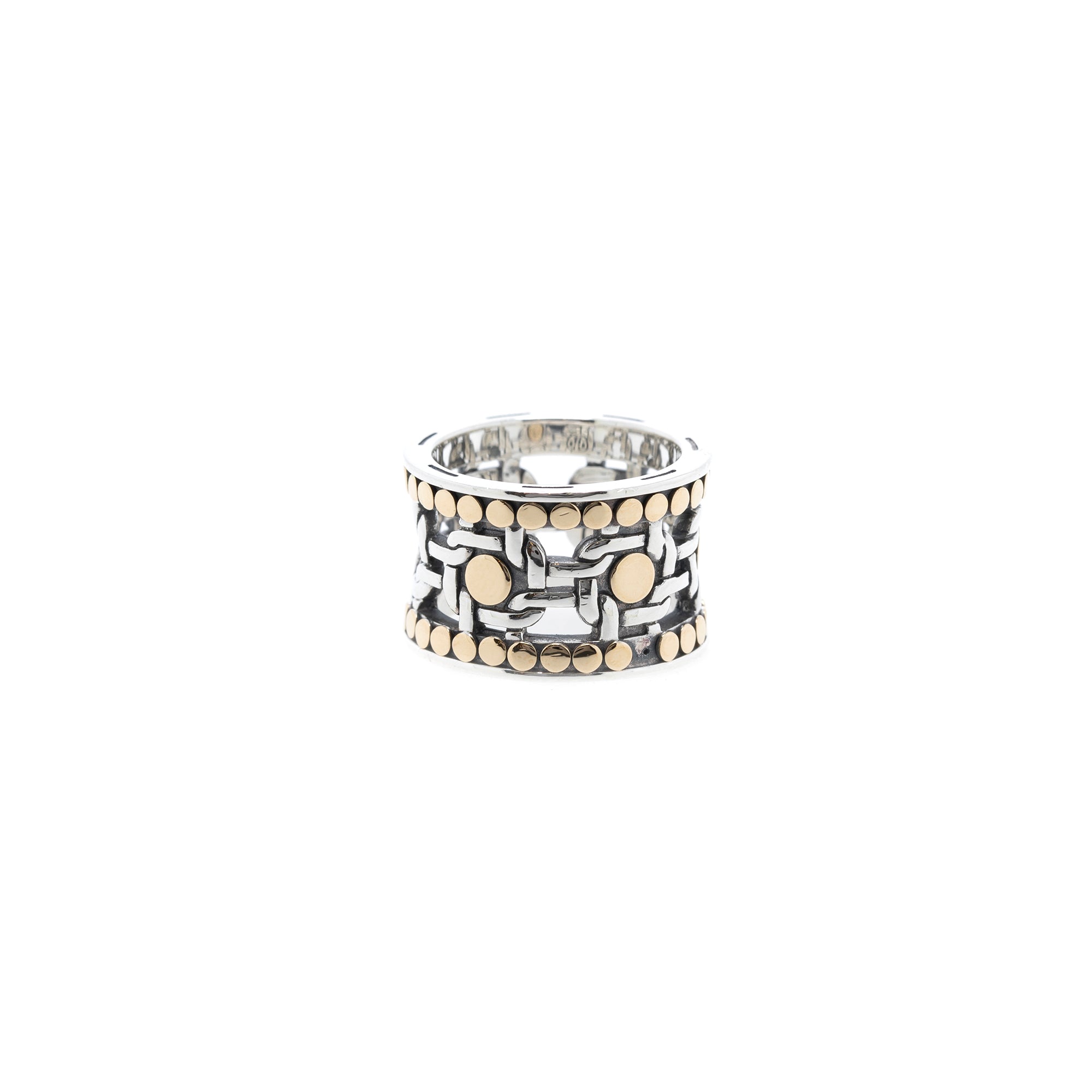 John Hardy Two-Tone Dot Band Ring
