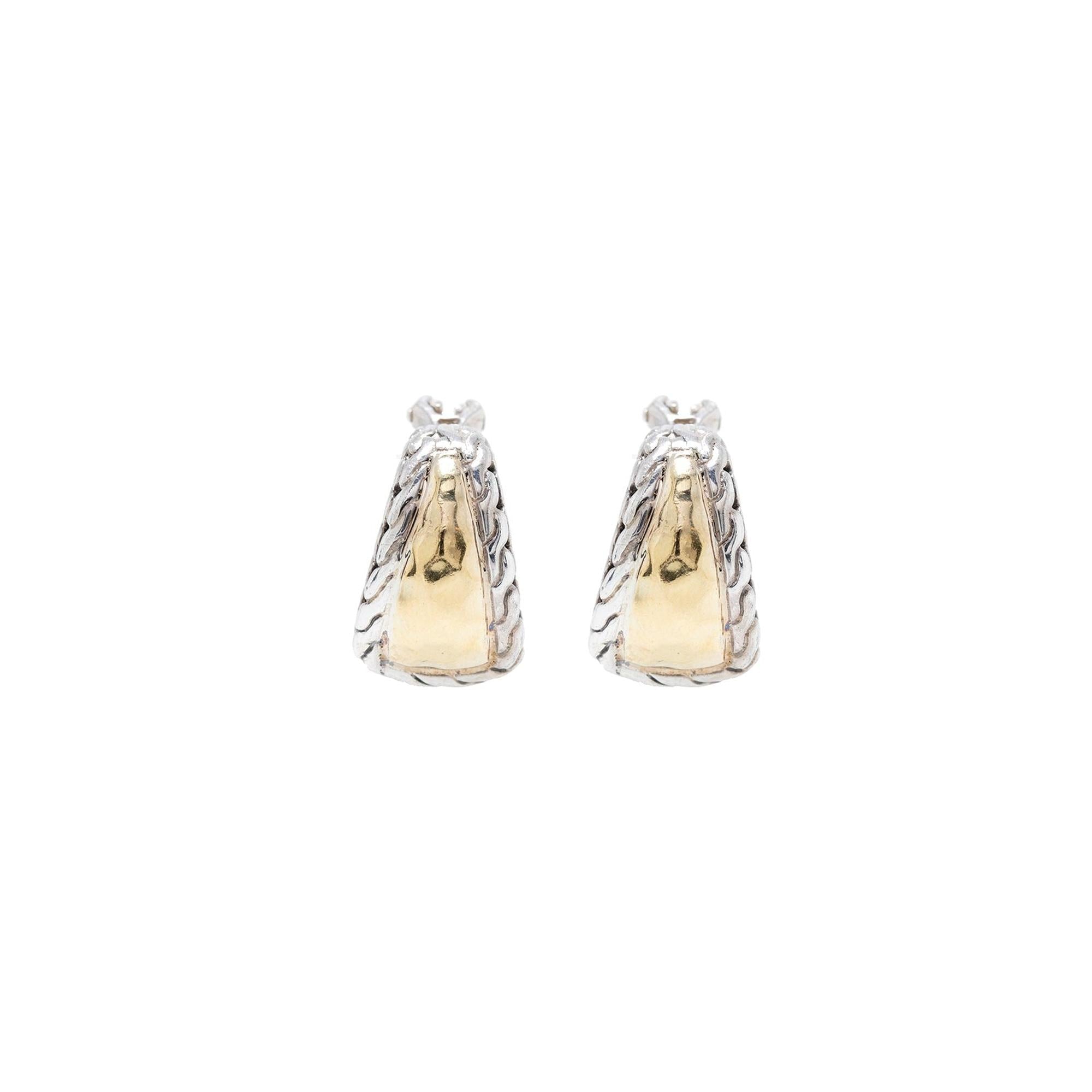 John Hardy Two-Tone Palu Shrimp Earrings