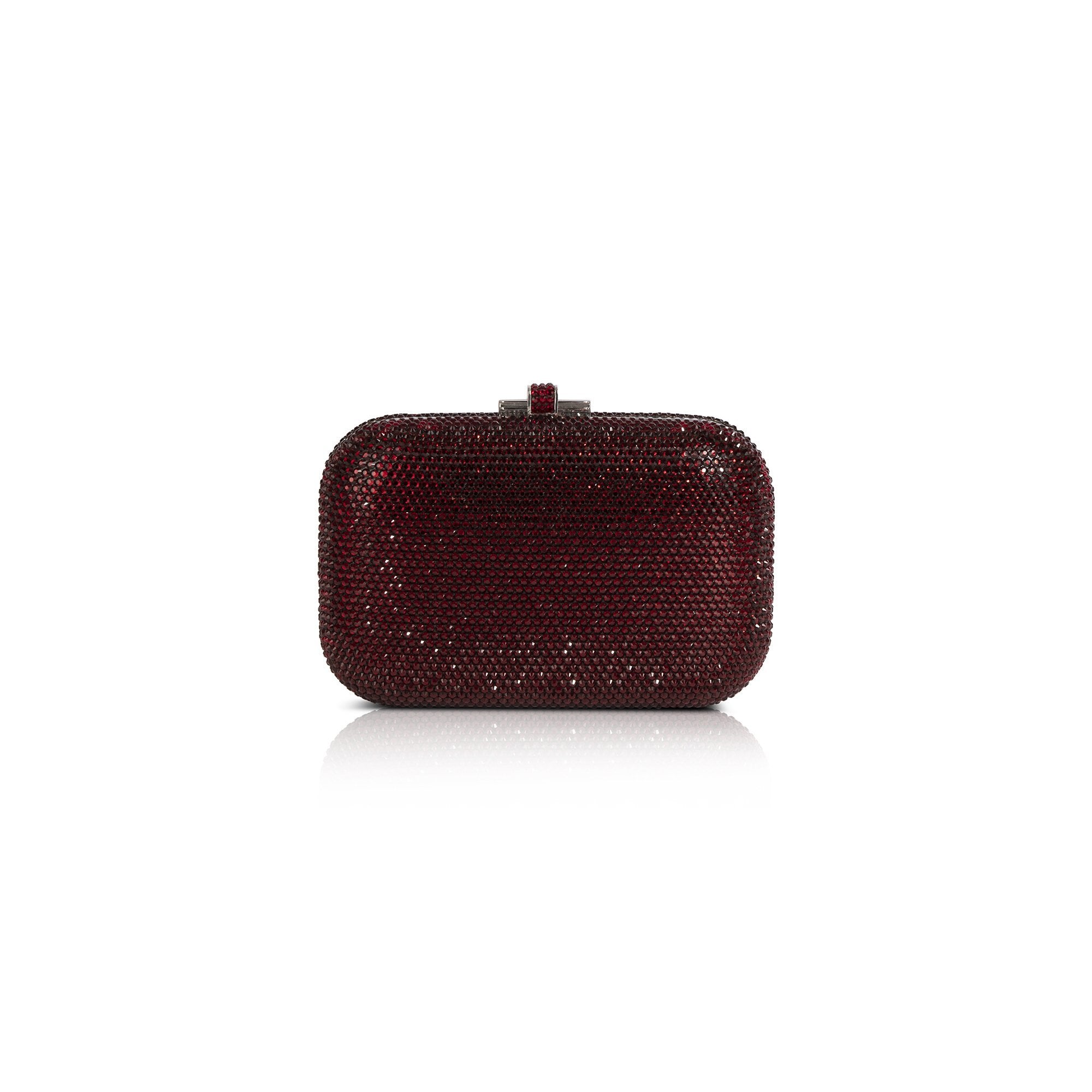 Judith Leiber Red Slide Lock Clutch
